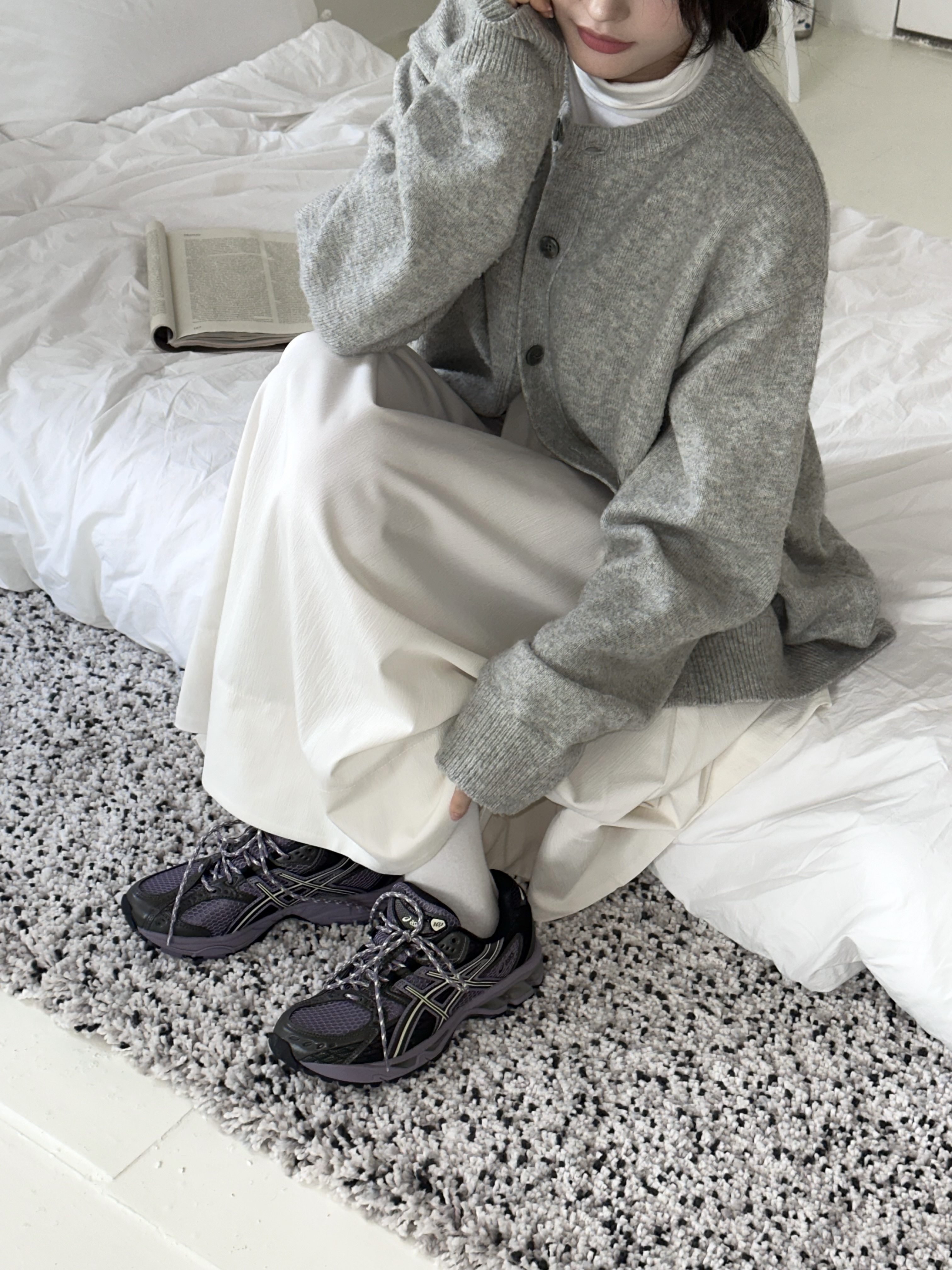 Asics Gel-Nimbus 10.1 Violet Quartz Cool Matcha 착용 스타일 - 4