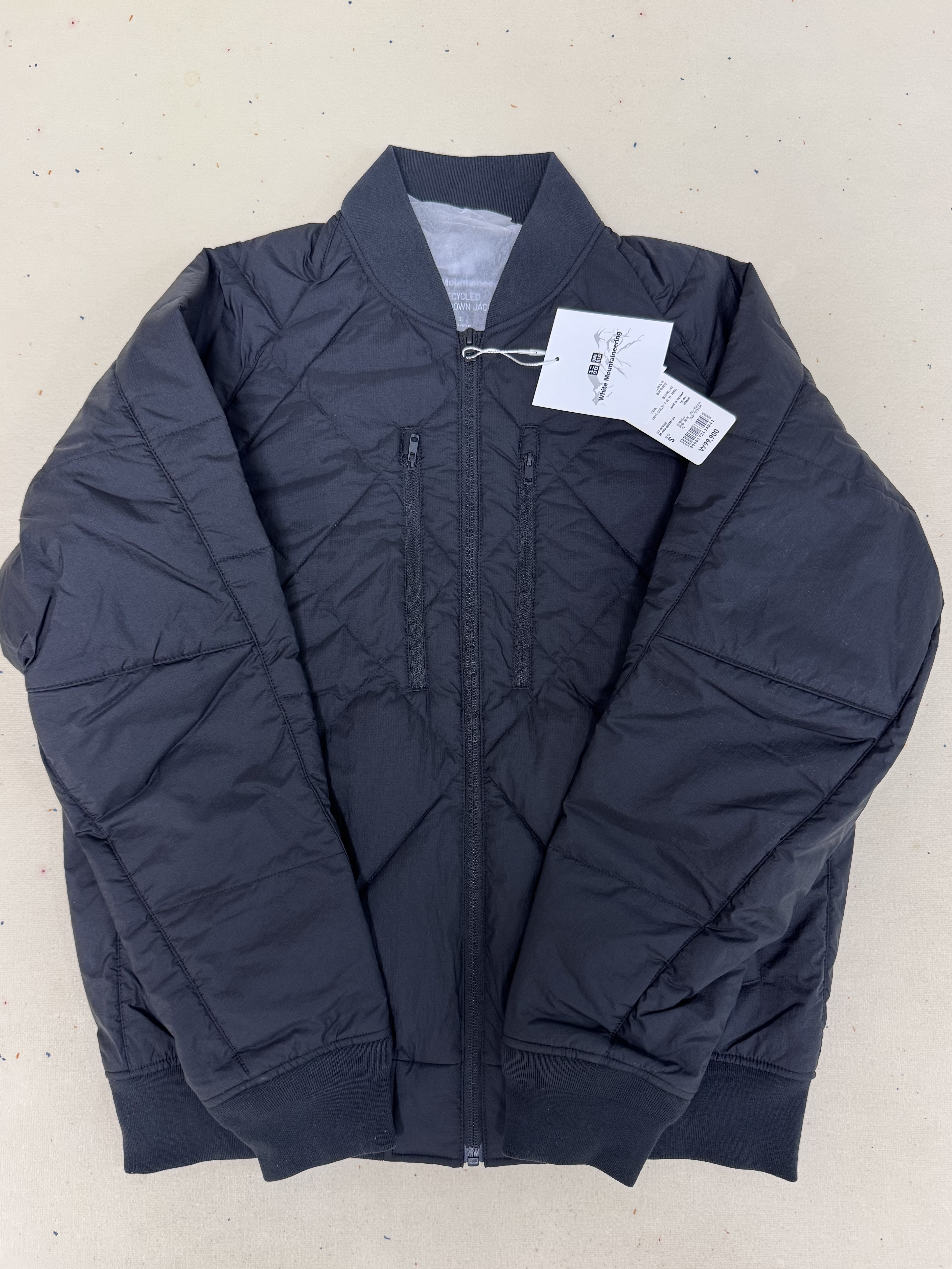 Uniqlo x White Mountaineering Recycled Hybrid Down Jacket Black - KR 착용 스타일