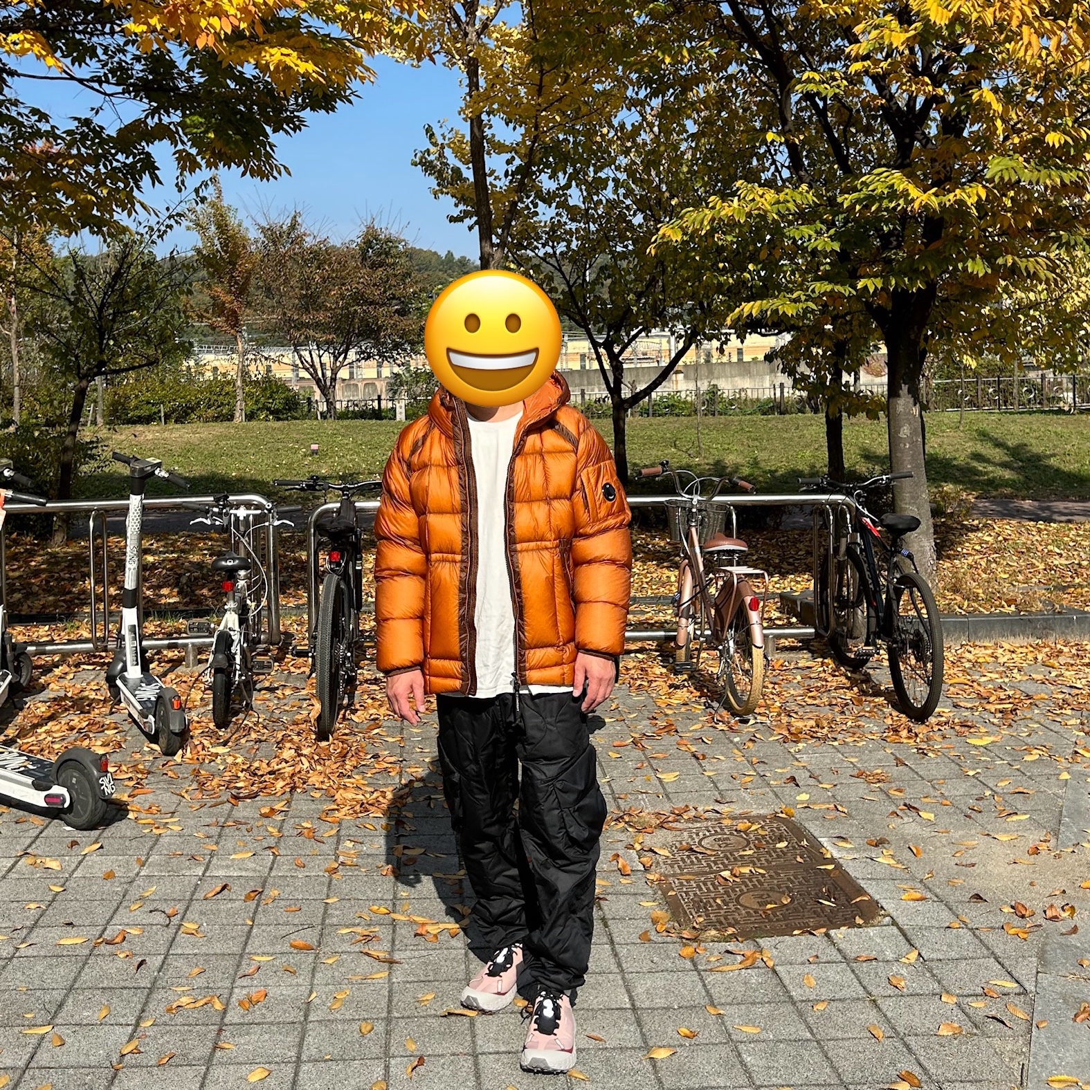 C.P. Company D.D. Shell Hooded Medium Down Jacket Grape Leaf Green - 24FW, C.P. Company D.D. Shell Hooded Medium Down Jacket Bombay Brown - 24FW 착용 스타일 - 2