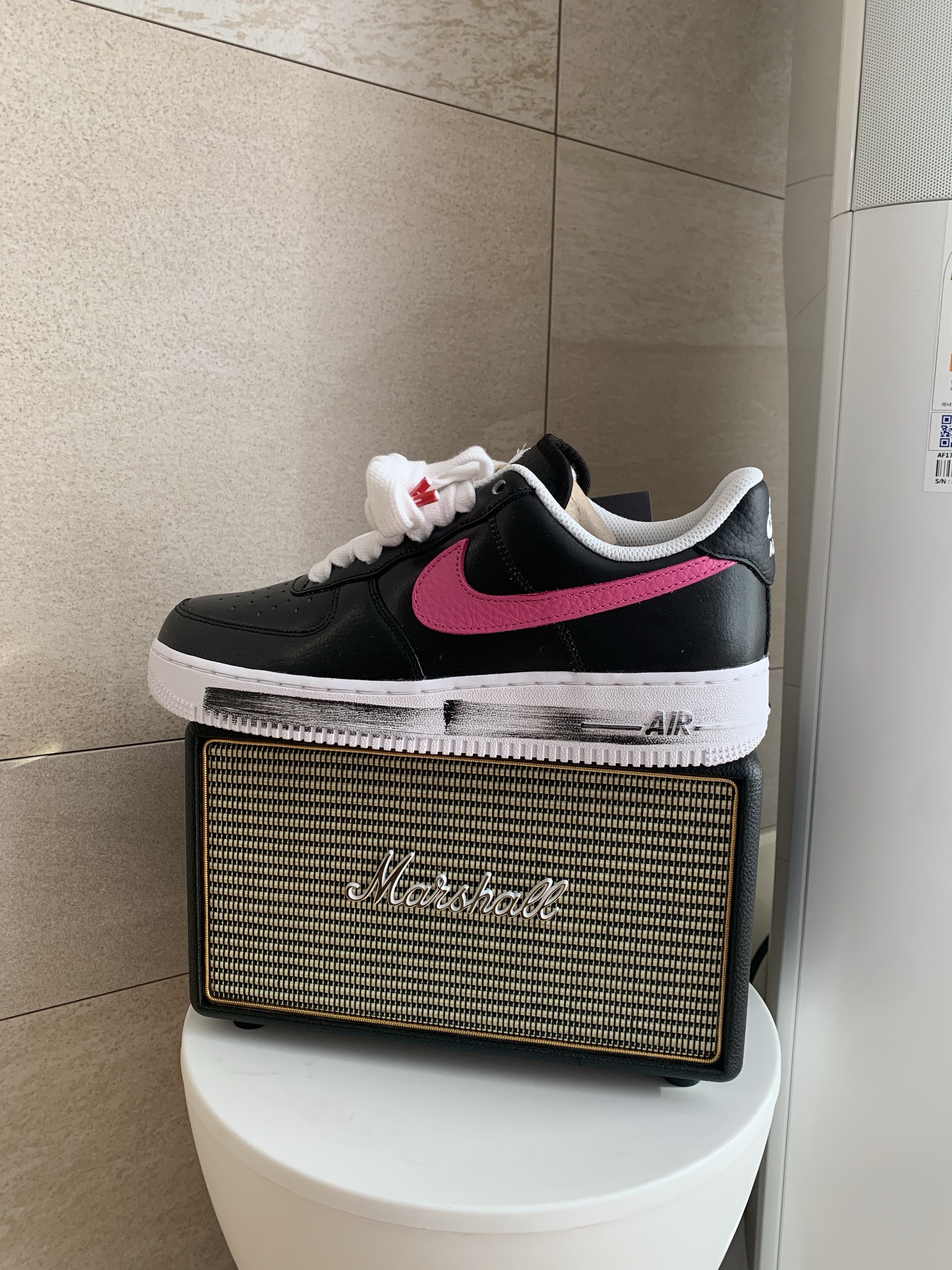 Nike x Peaceminusone Air Force 1 Low Para-Noise 3.0 Black and Multicolor 착용 스타일 - 1