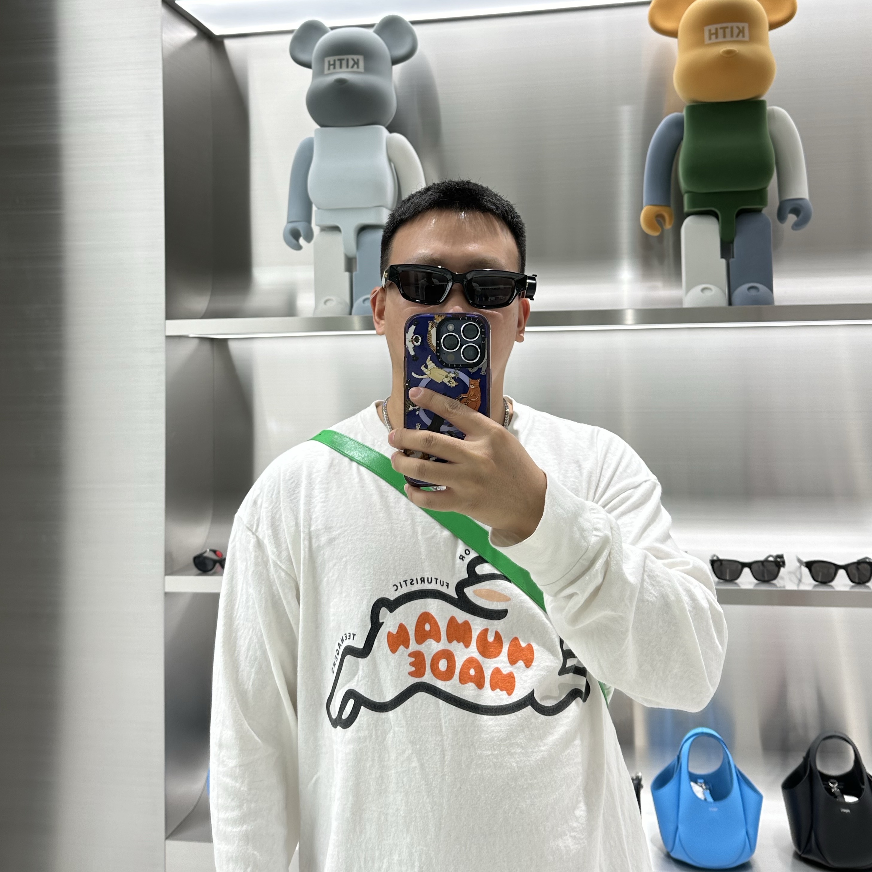 Human Made Rabbit L/S T-Shirt White 착용 스타일