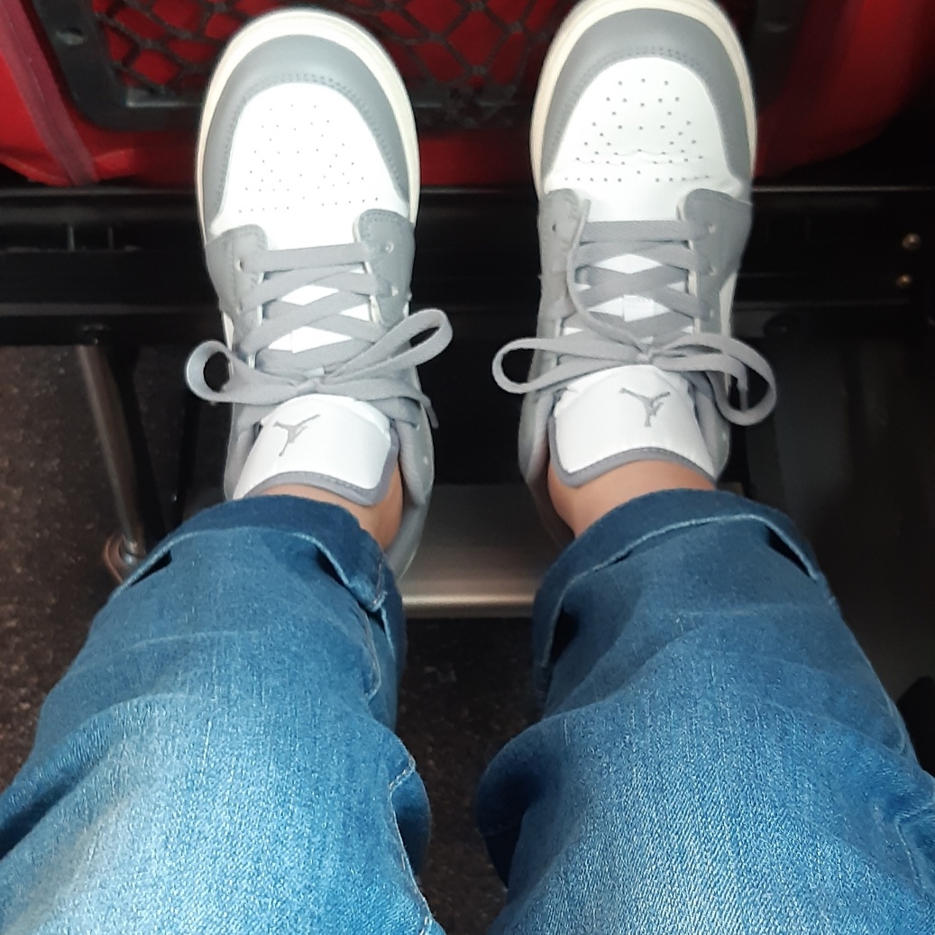 (GS) Jordan 1 Low Stealth and White 착용 스타일