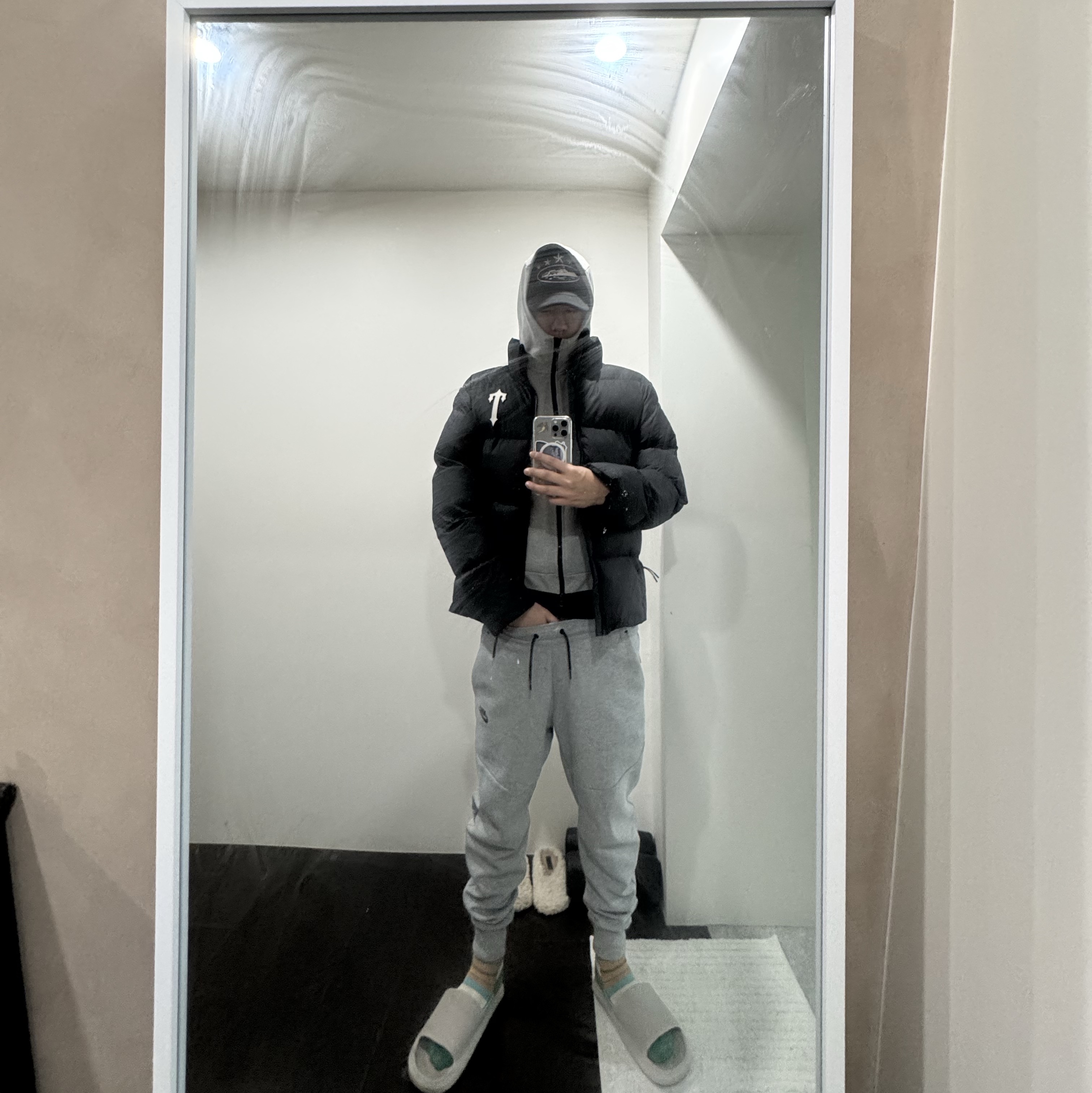 Nike NSW Tech Fleece Windrunner Full Zip Hoodie Dark Grey Heather - Asia, Nike NSW Tech Fleece Jogger Dark Grey Heather - Asia 착용 스타일 - 1