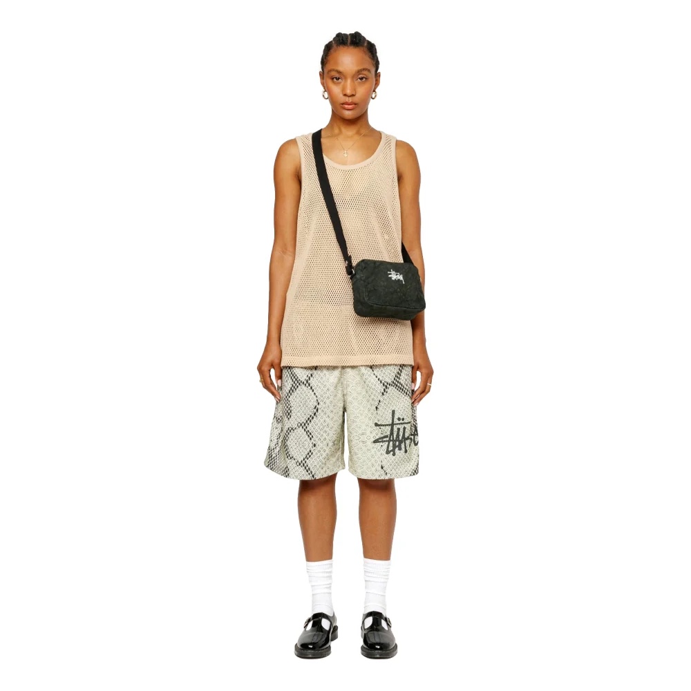 Stussy Needle Punch Side Pouch Camo 착용 스타일 - 4