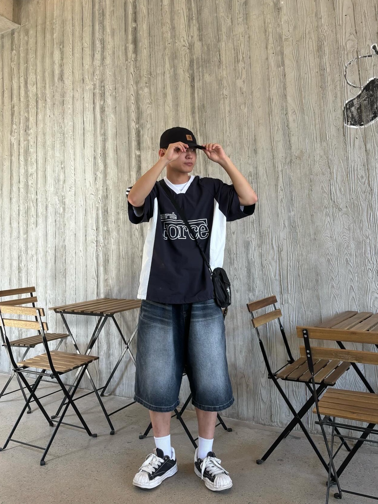 Carhartt Canvas Cap Black, Maison Mihara Yasuhiro Blakey OG Sole Canvas Low-top Sneakers Black White 착용 스타일