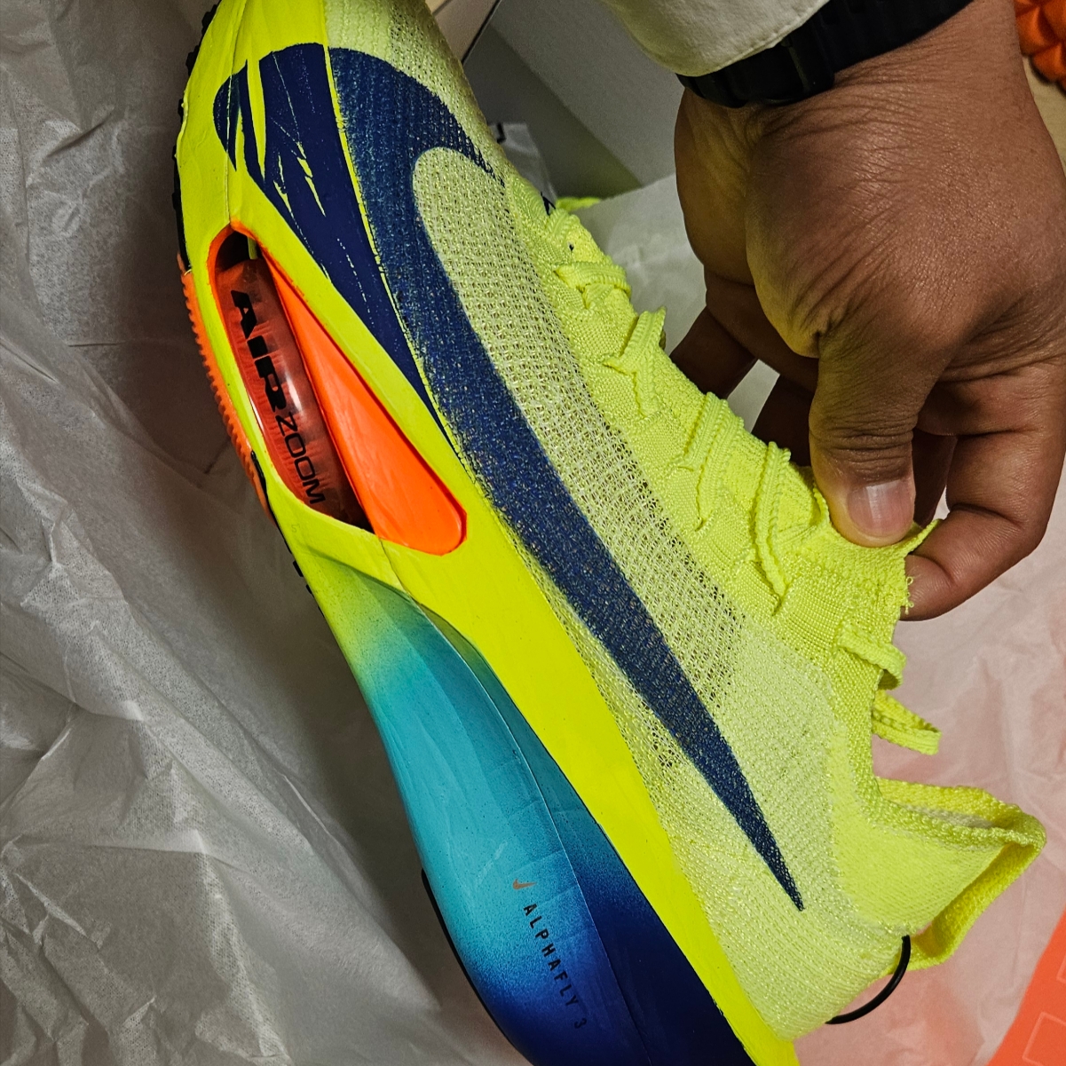 Nike Air Zoom Alphafly Next% 3 Volt 착용 스타일
