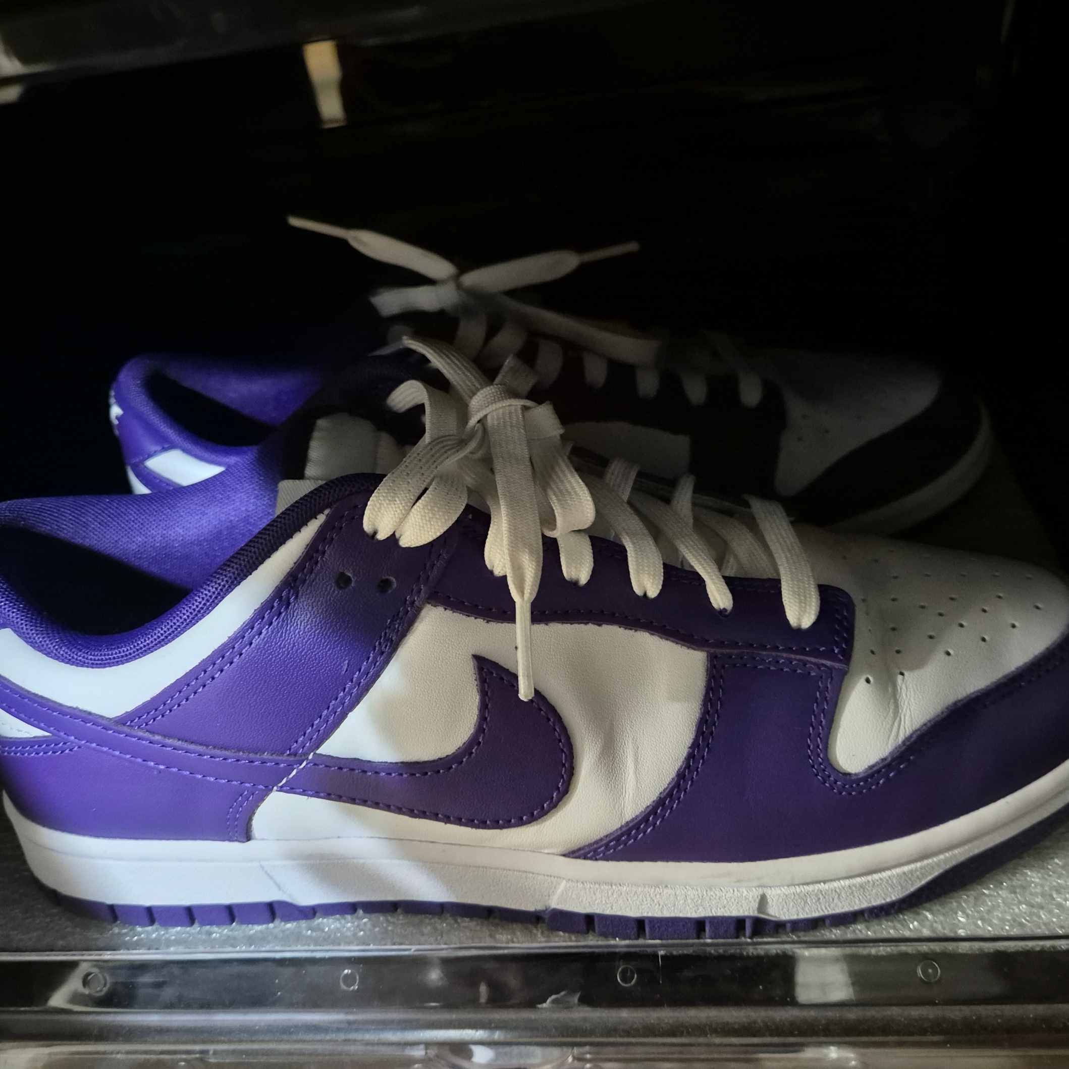 Nike Dunk Low Retro Championship Court Purple 착용 스타일