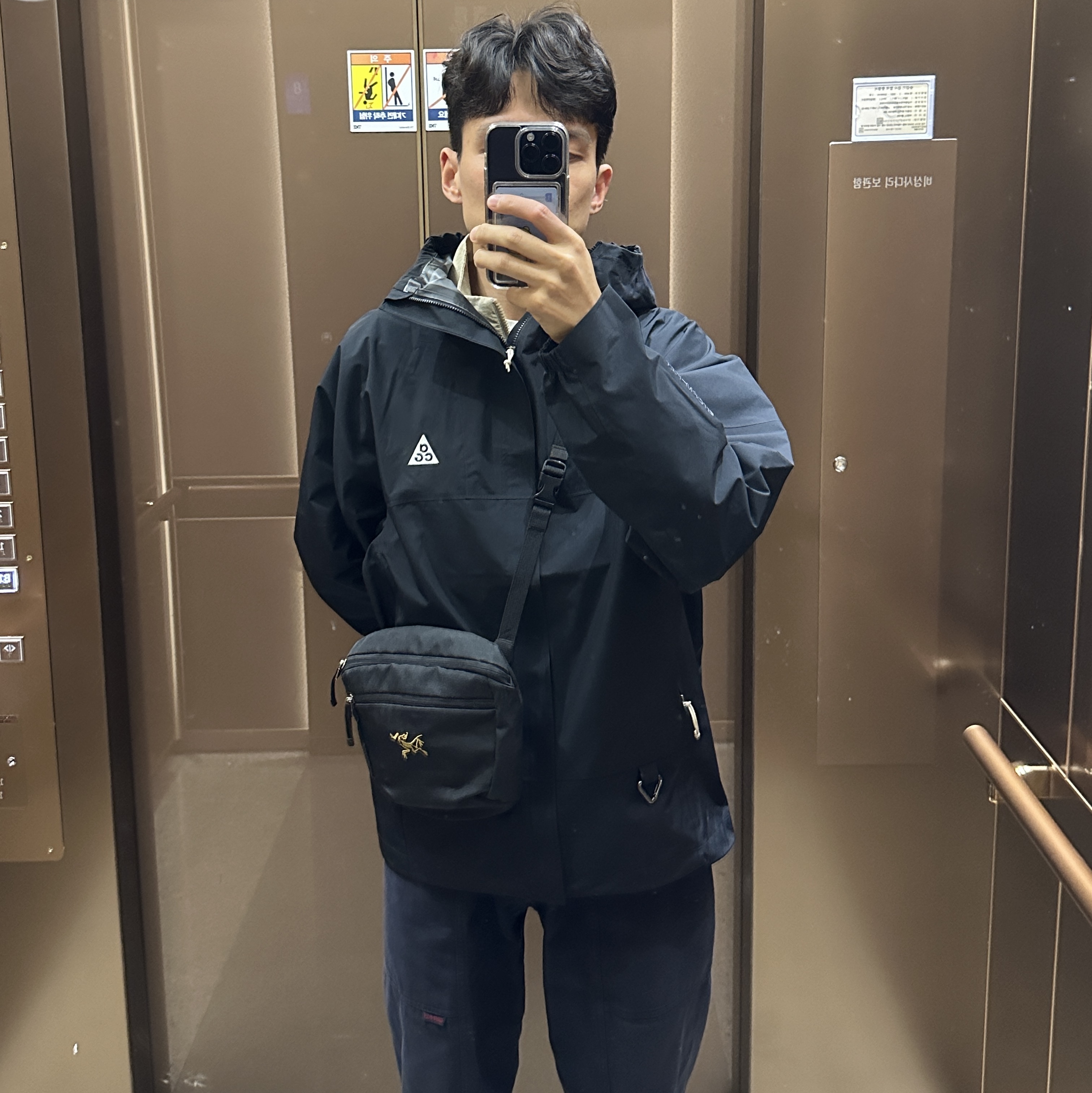 Nike ACG Storm-Fit ADV Cascade Rains Full Zip Jacket Black - Asia 착용 스타일