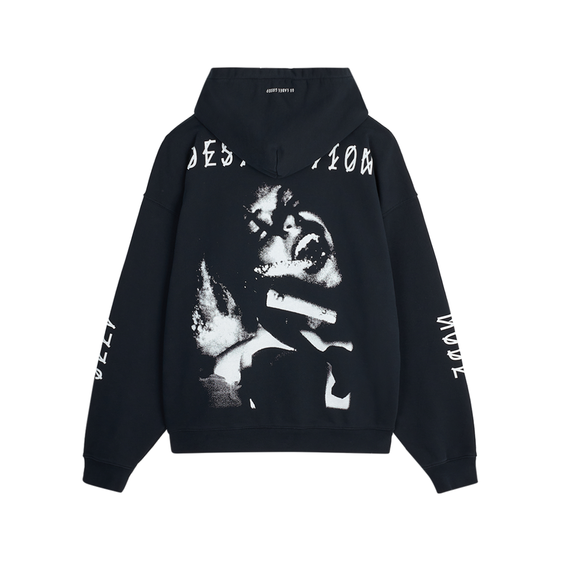 KM4DTSHFL05BK 44 Label Group Destruct Hoodie Black - 24FW