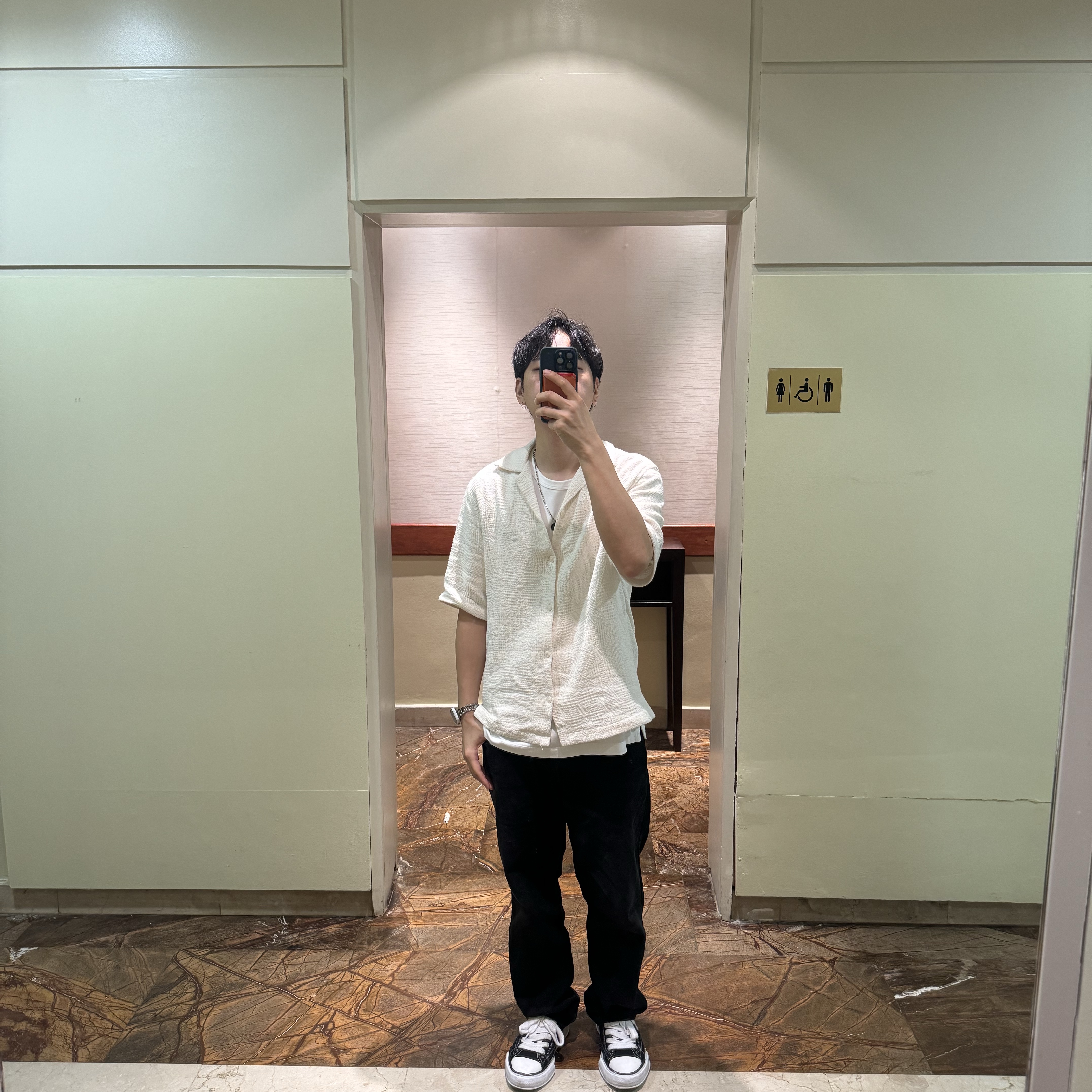 Maison Mihara Yasuhiro Peterson OG Sole Canvas Low Sneakers Black 착용 스타일