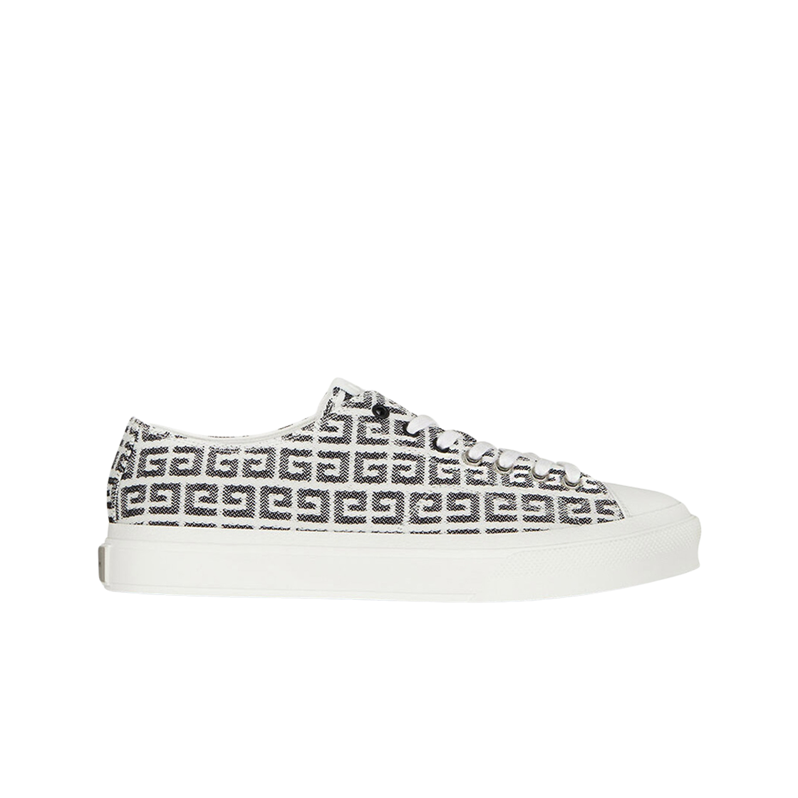 BH0050H0VC-004 Givenchy City Sneakers in 4G Jacquard White Black