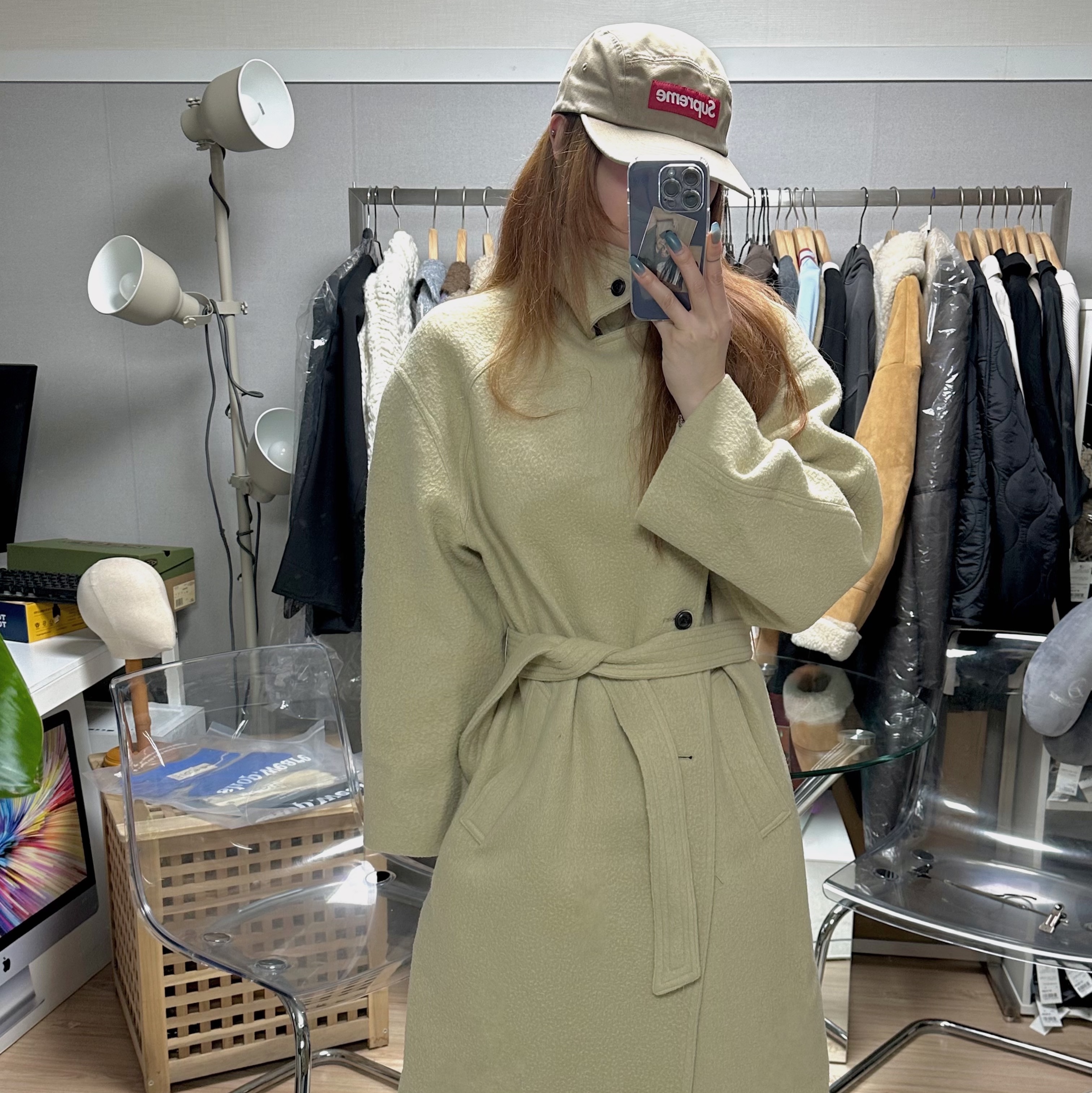 Supreme Washed Chino Twill Camp Cap Tan - 24FW 착용 스타일 - 1