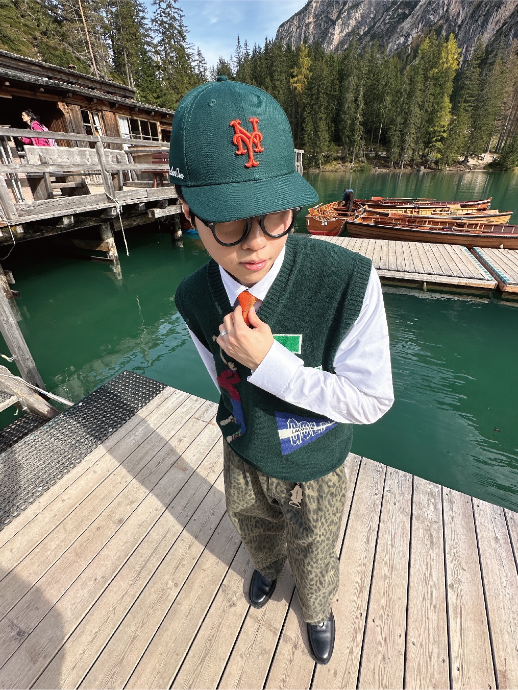 Aime Leon Dore x New Era Mets Ballpark Hat Dark Green, ersco Leopard Baggy Trousers Khaki 착용 스타일 - 7