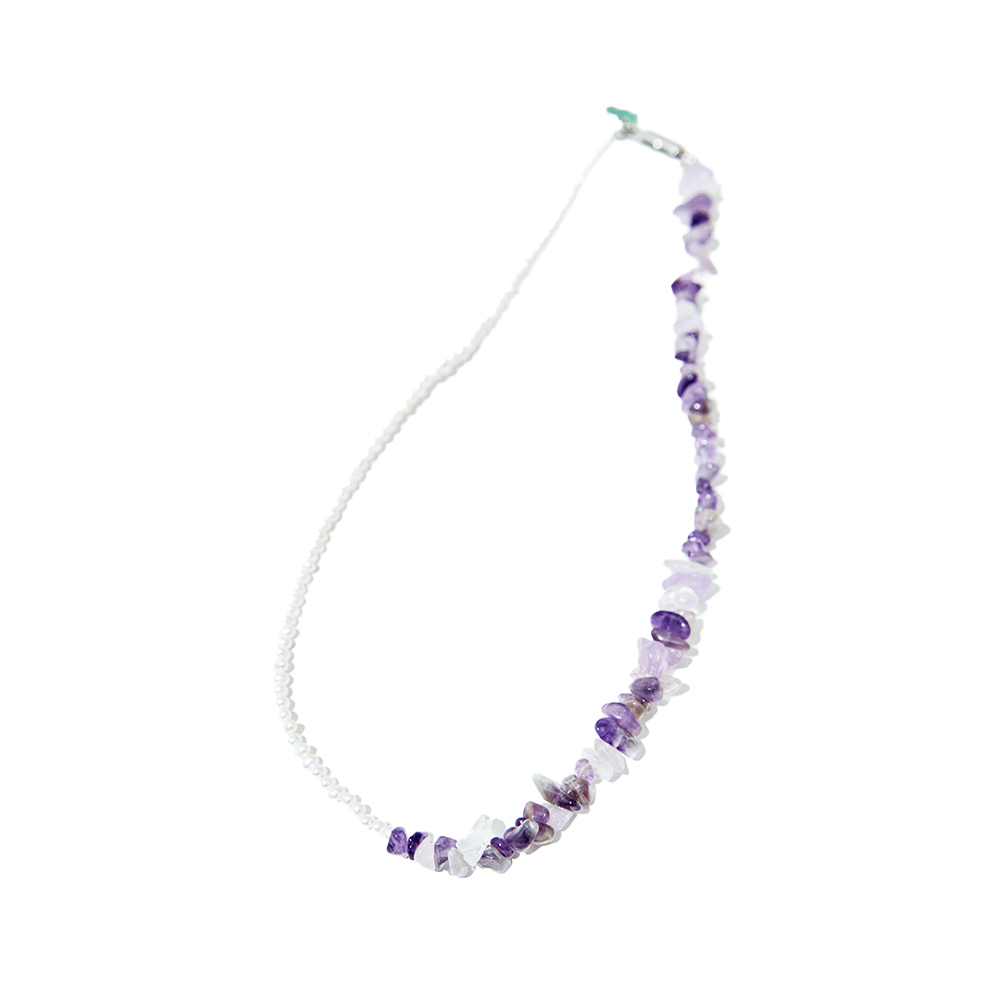 [예약 배송] 니로 세렌디피티 펄 & 아미시스트 네크리스([예약 배송] NiRO.SERENDiPiTY Pearl N Amethyst Necklace #17) - 3