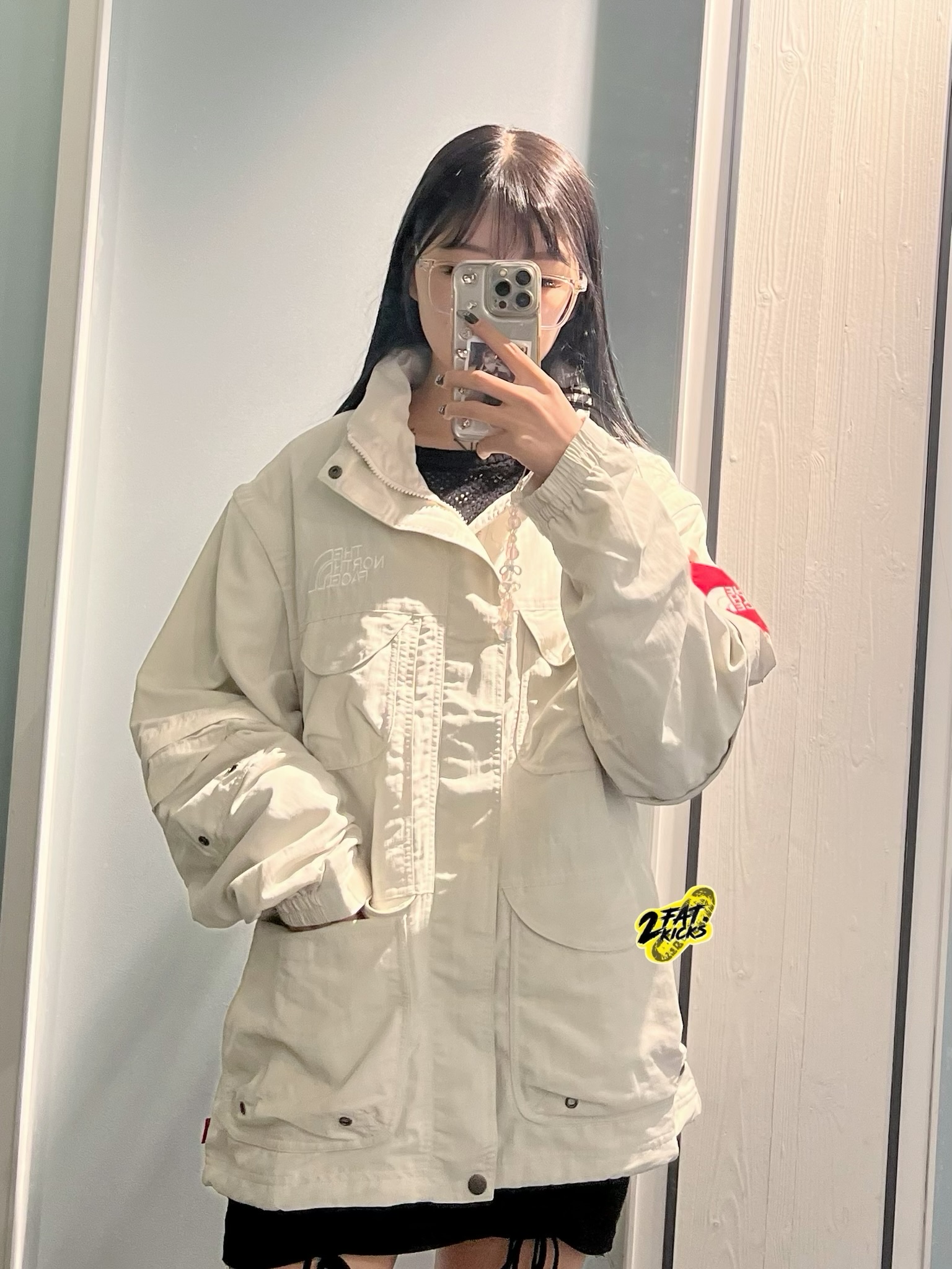 Supreme x The North Face Trekking Convertible Jacket Stone - 22SS 착용 스타일 - 1