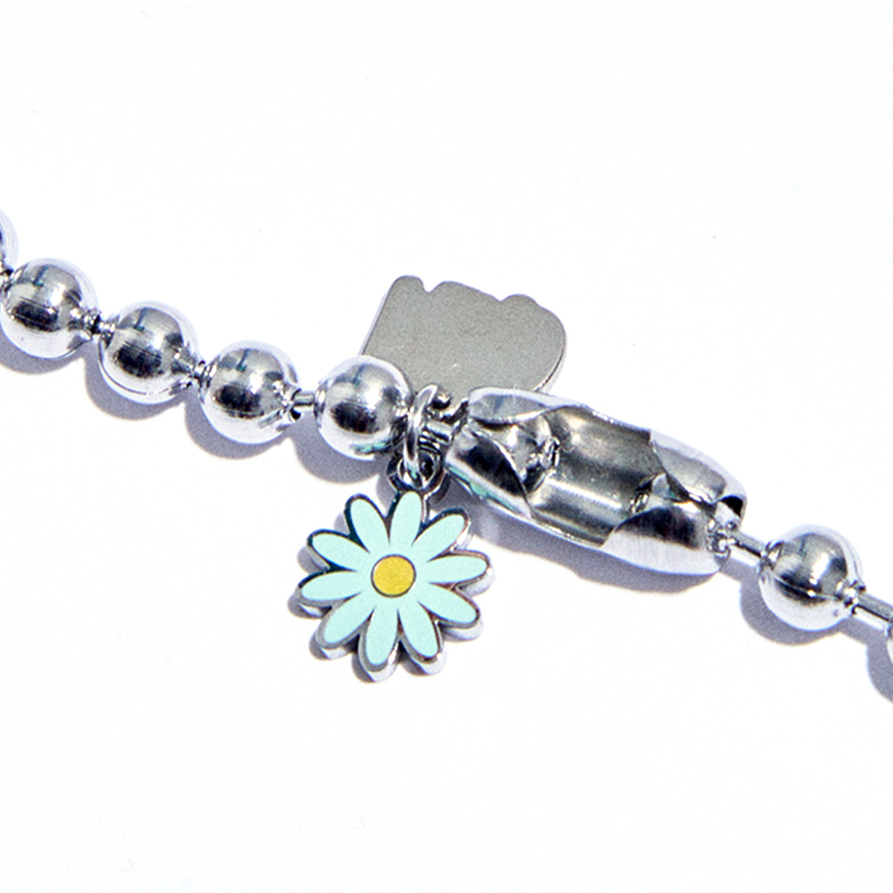 니로 세렌디피티 니로 세렌디피티 화이트 & 민트 데이지 네크리스(NiRO.SERENDiPiTY NiRO.SERENDiPiTY White N Mint Daisy Necklace #82) - 4