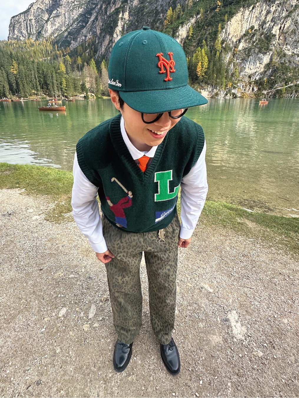 Aime Leon Dore x New Era Mets Ballpark Hat Dark Green, ersco Leopard Baggy Trousers Khaki 착용 스타일 - 4