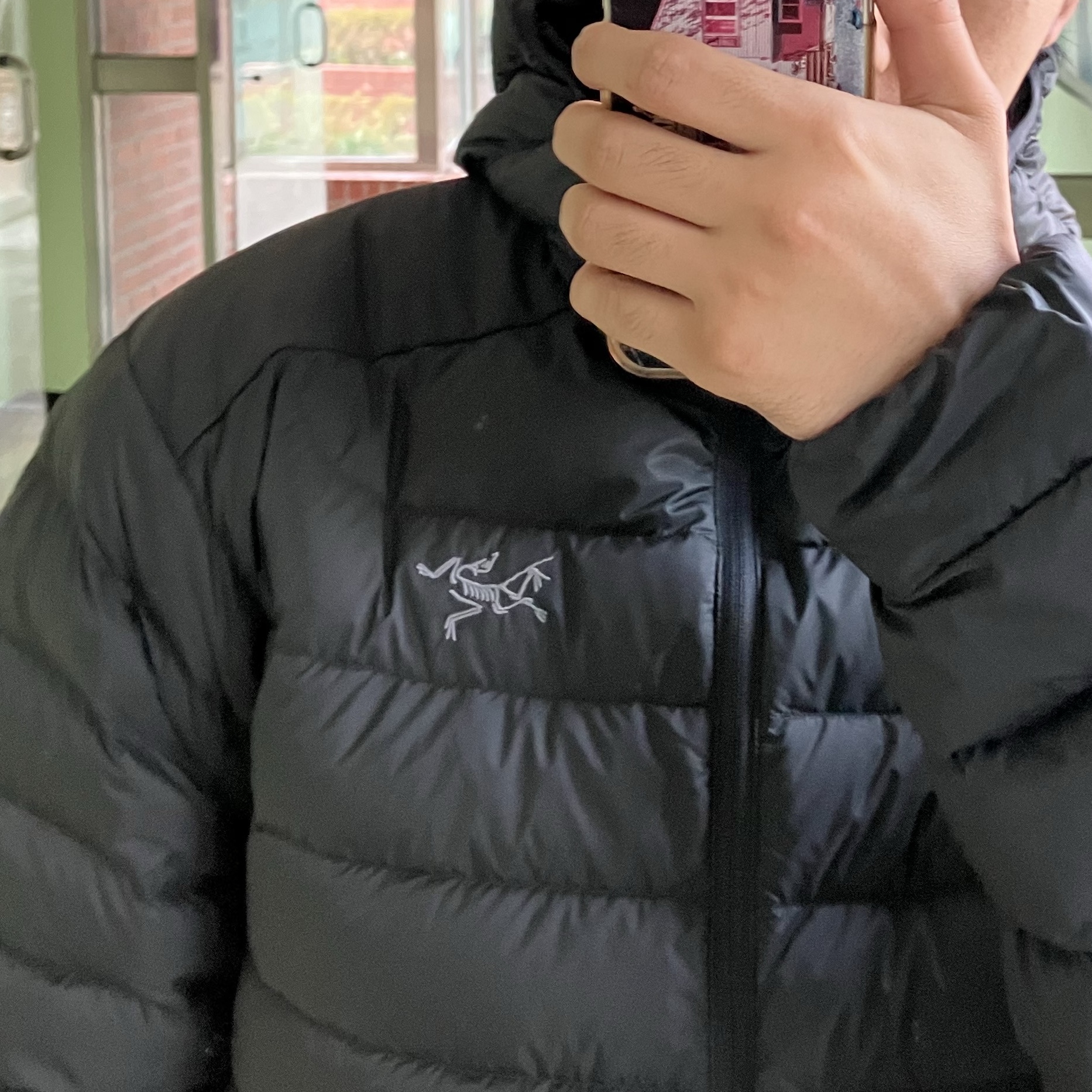 Arc'teryx Cerium Hoody Black 착용 스타일