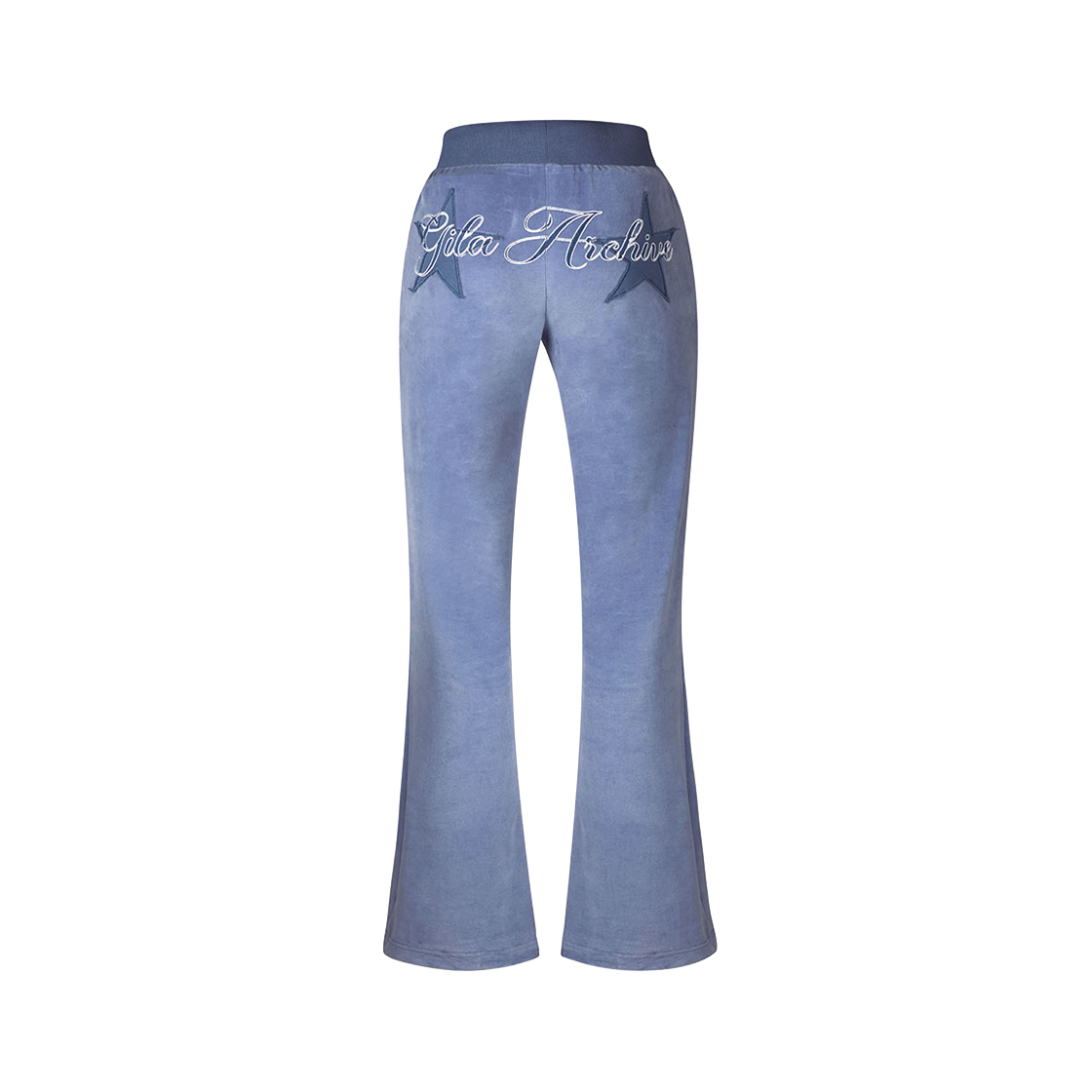 24WIBT01SB Gila Archive Velour Lettering Sweatpants Sky Blue