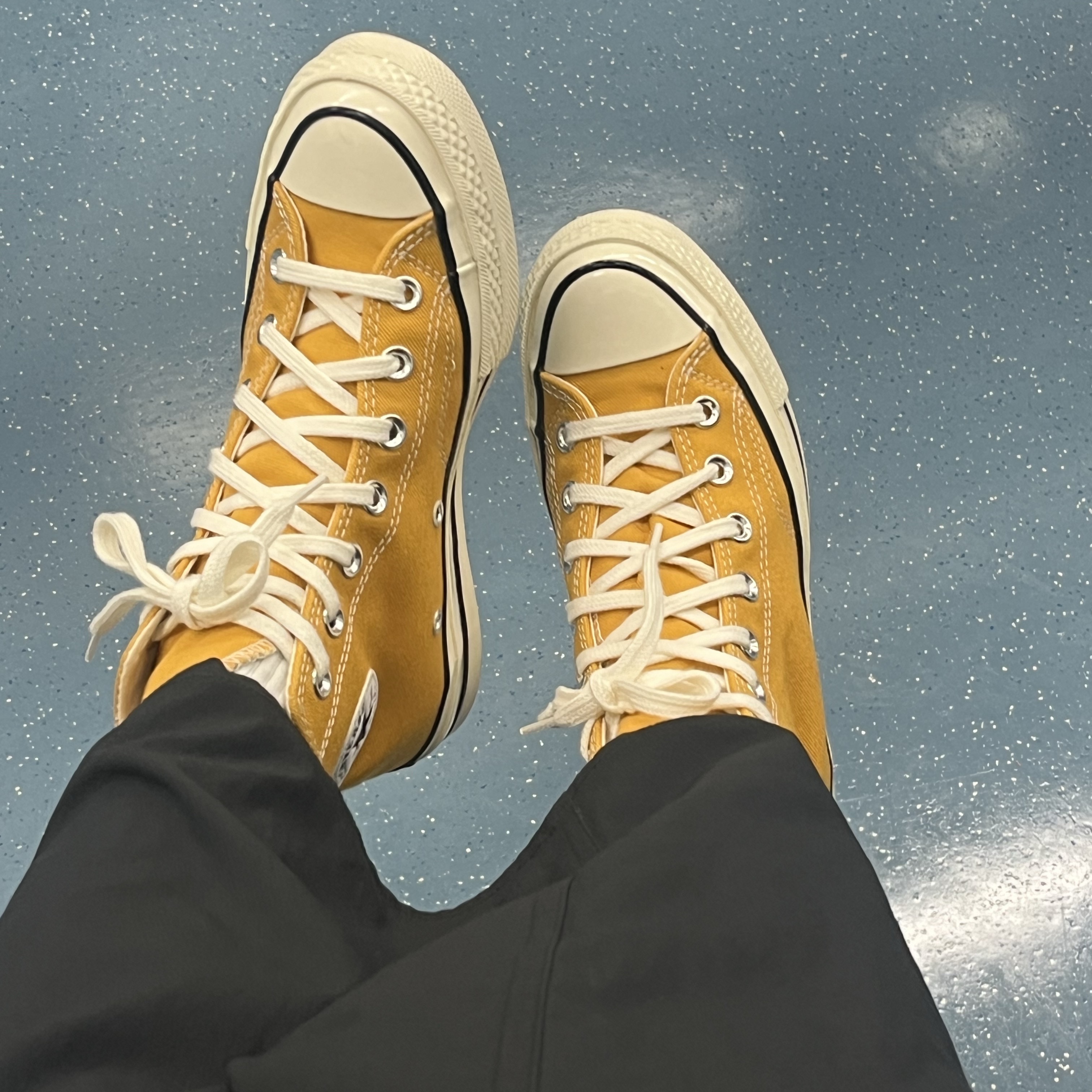 Converse Chuck 70 High Vintage Canvas Sunflower 착용 스타일