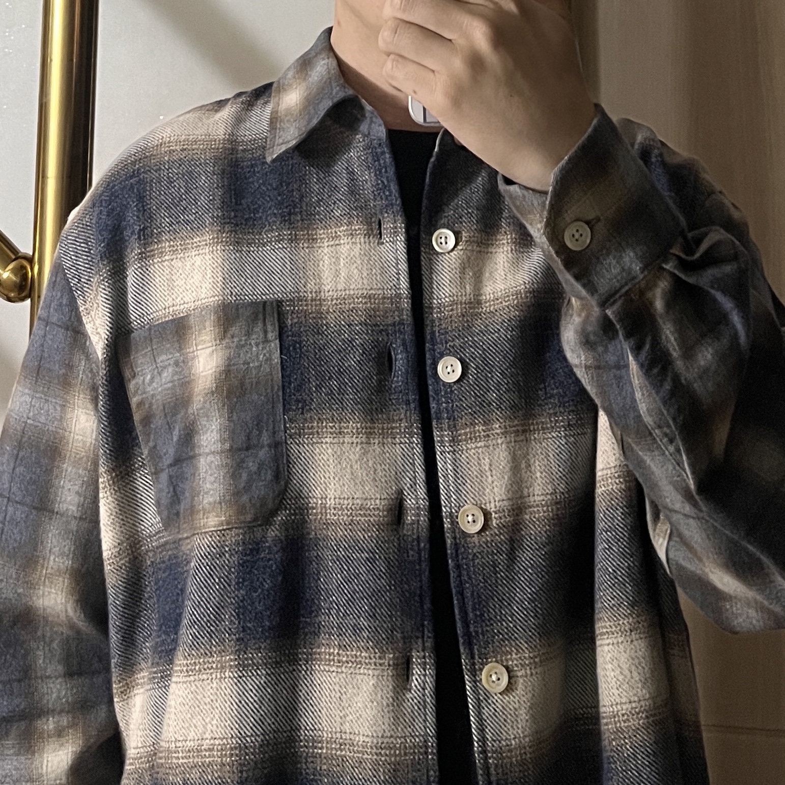 Our Legacy Above Shirt Doyle Check Lagger Flannel 착용 스타일 - 2
