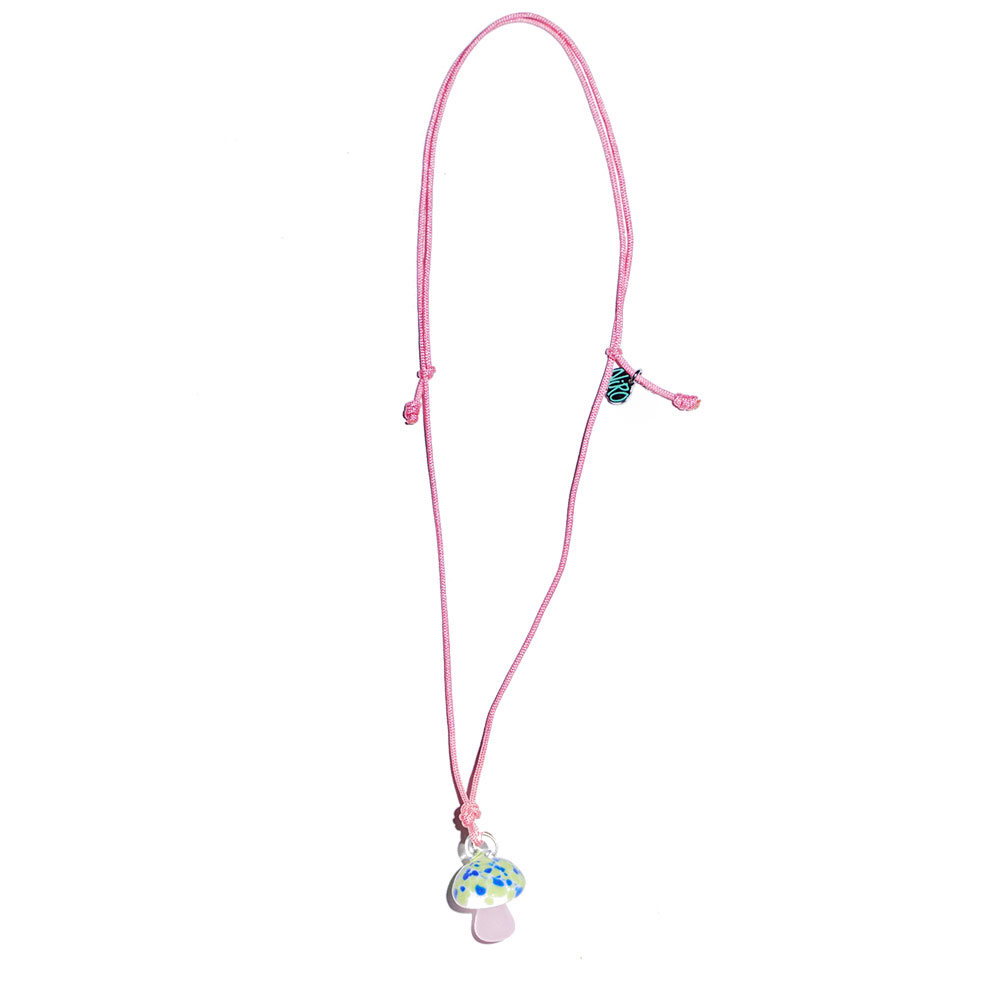 니로 세렌디피티 아이러브 머슈룸 네크리스 폴리 스트랩 스카이블루(NiRO.SERENDiPiTY I love Mushroom Necklace Poly Strap #104 Sky Blue) - 2