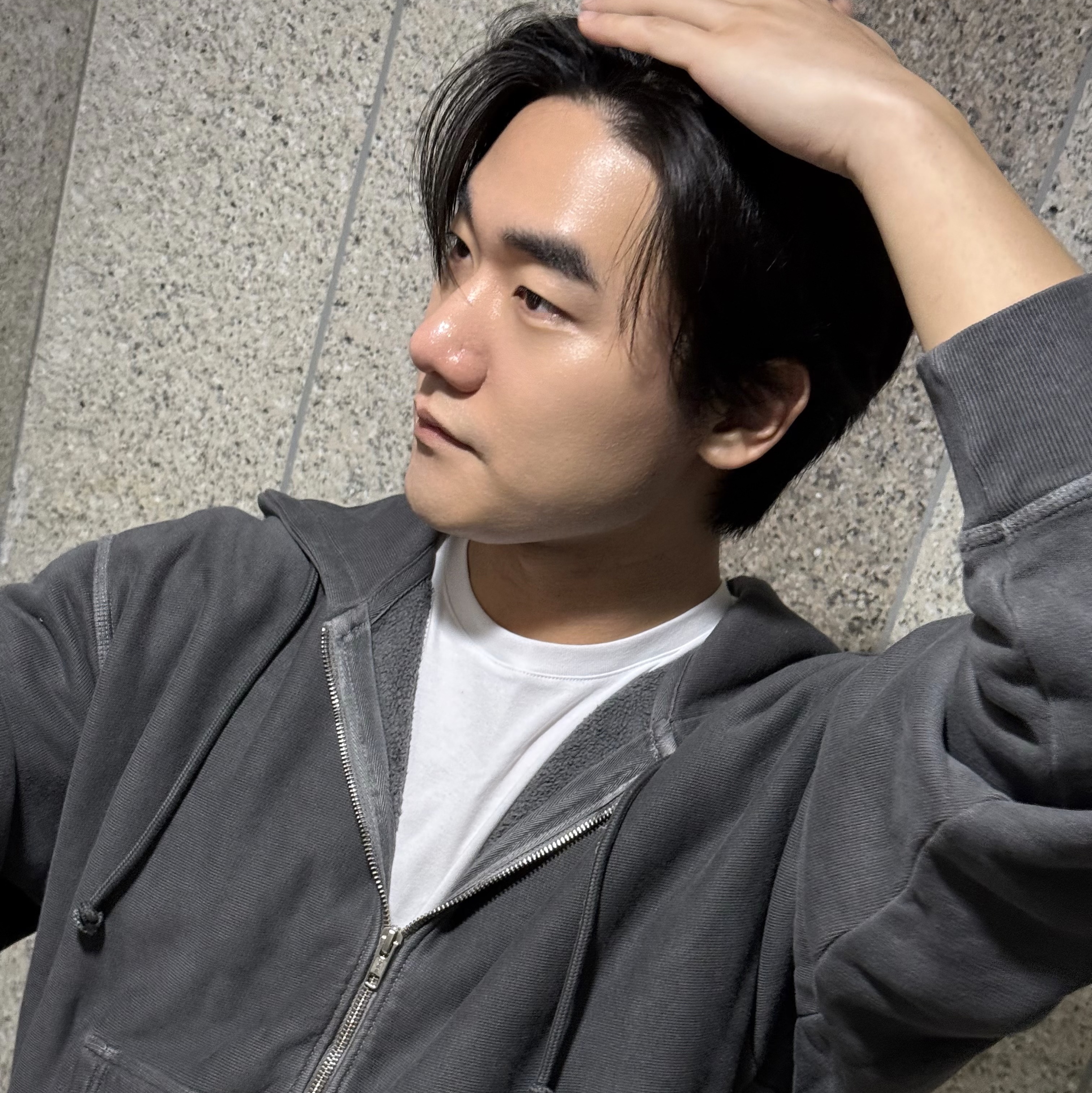 Stussy Buana Pigment Dyed Zip Hoodie Black 착용 스타일 - 1