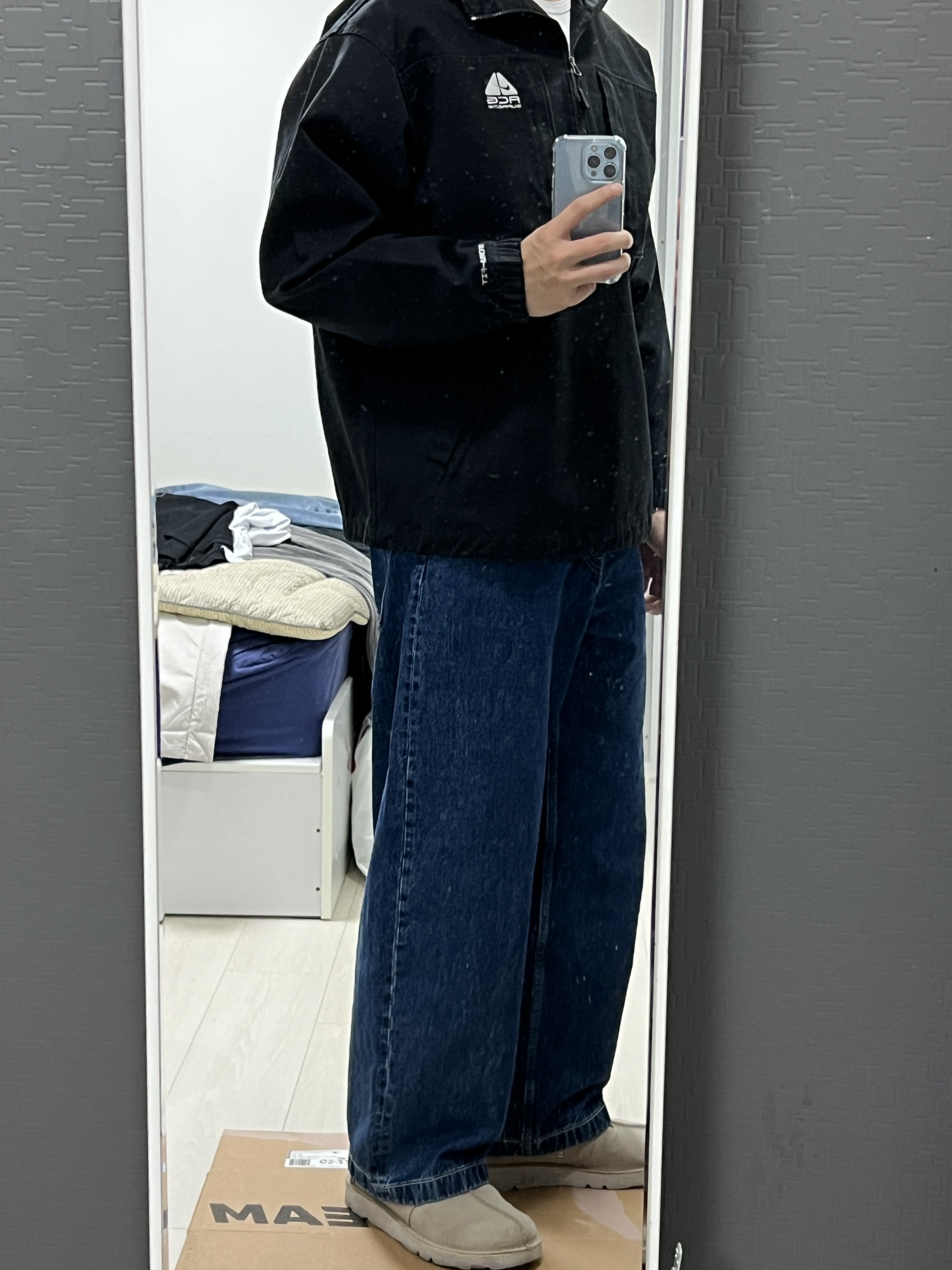Supreme x Nike ACG Denim Pullover Black - 22FW 착용 스타일