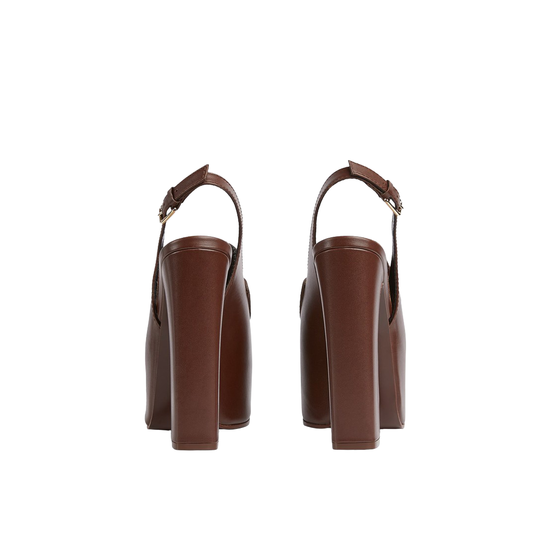 (W) 구찌 홀스빗 플랫폼 로퍼 슬링백 다크 브라운((W) Gucci Horsebit Platform Loafer Slingback Dark Brown) - 3