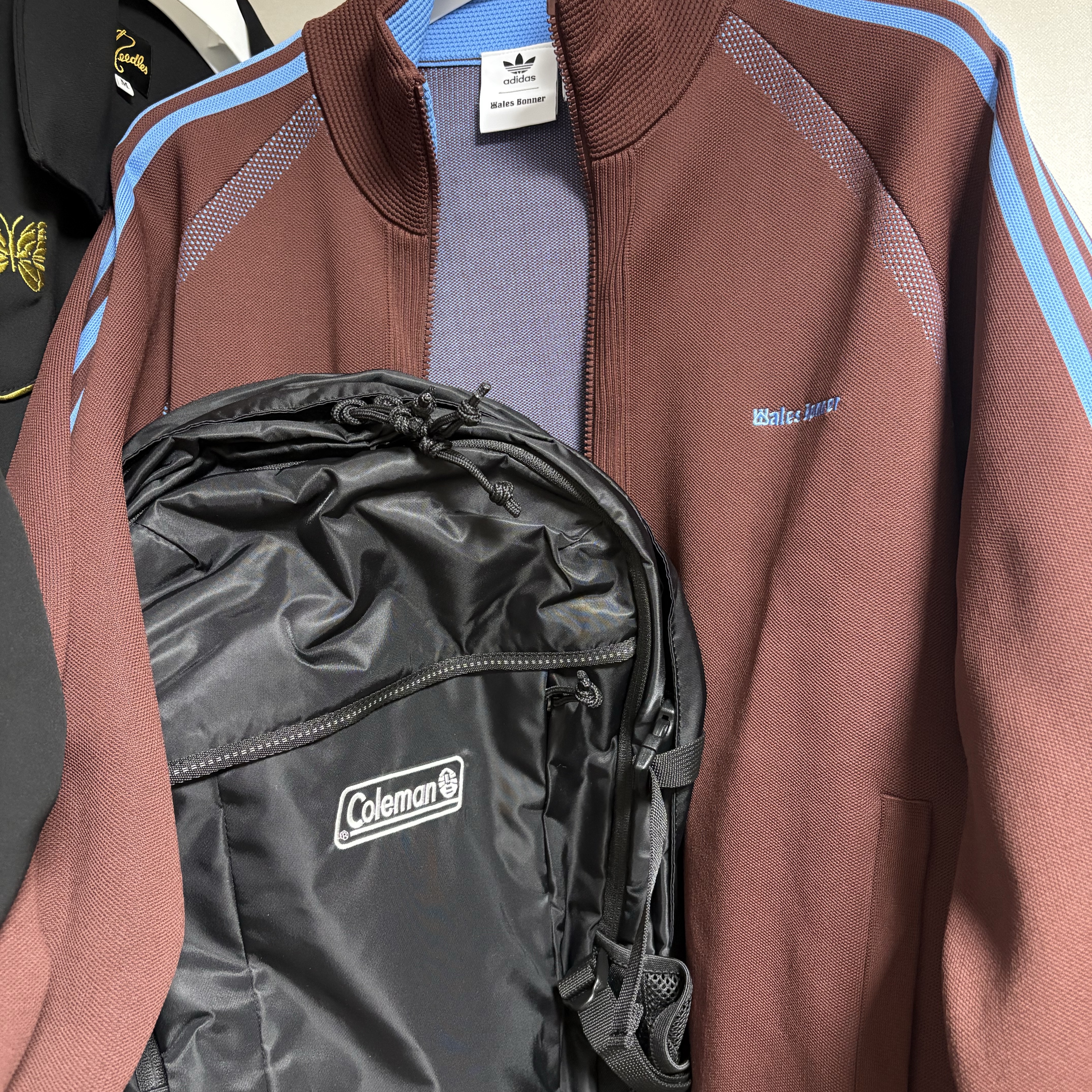 Adidas x Wales Bonner Statement Knit Track Top Mystery Brown - US Sizing 착용 스타일 - 2