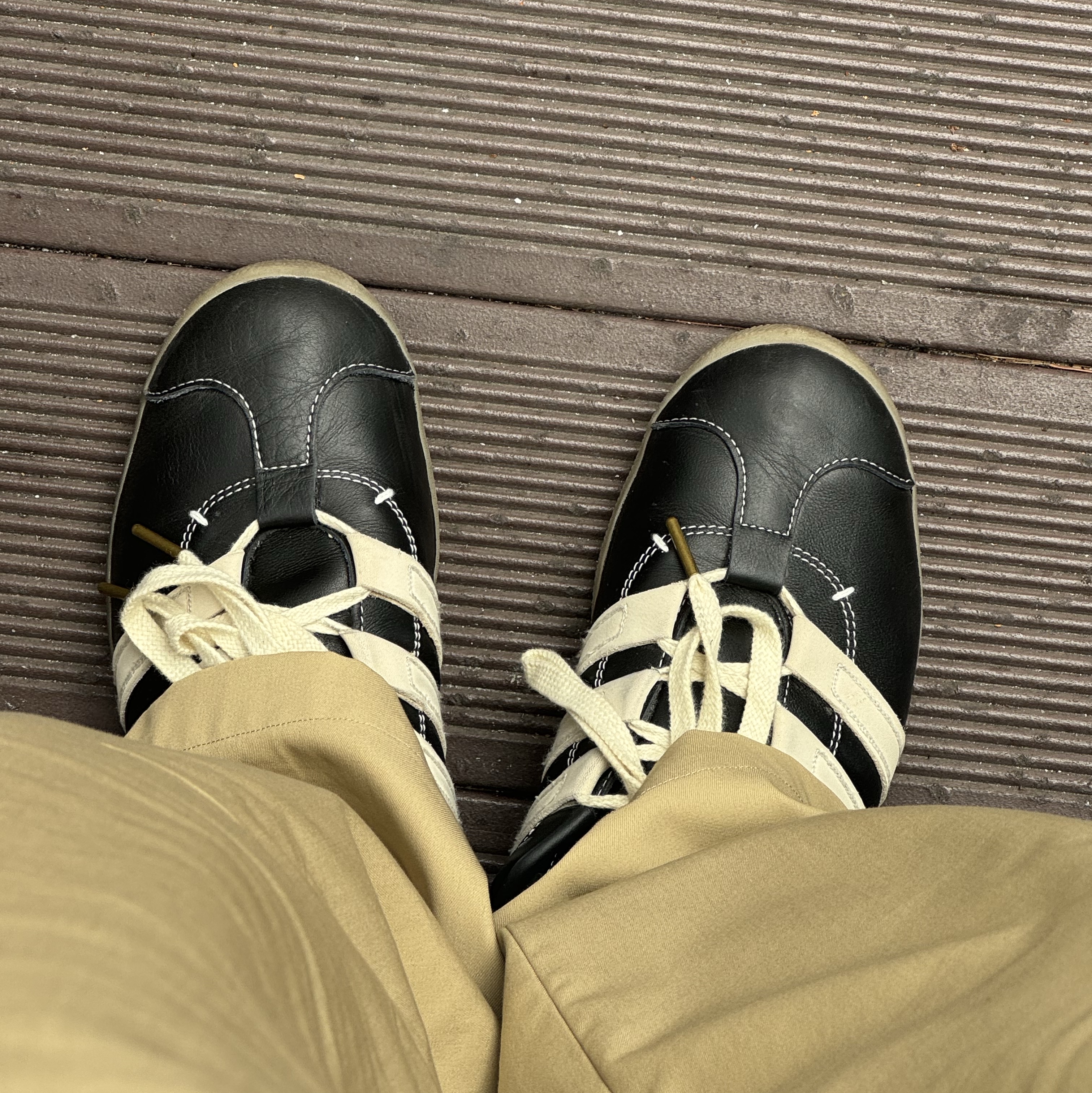 Adidas x Foot Industry Gazelle Core Black Cream White 착용 스타일