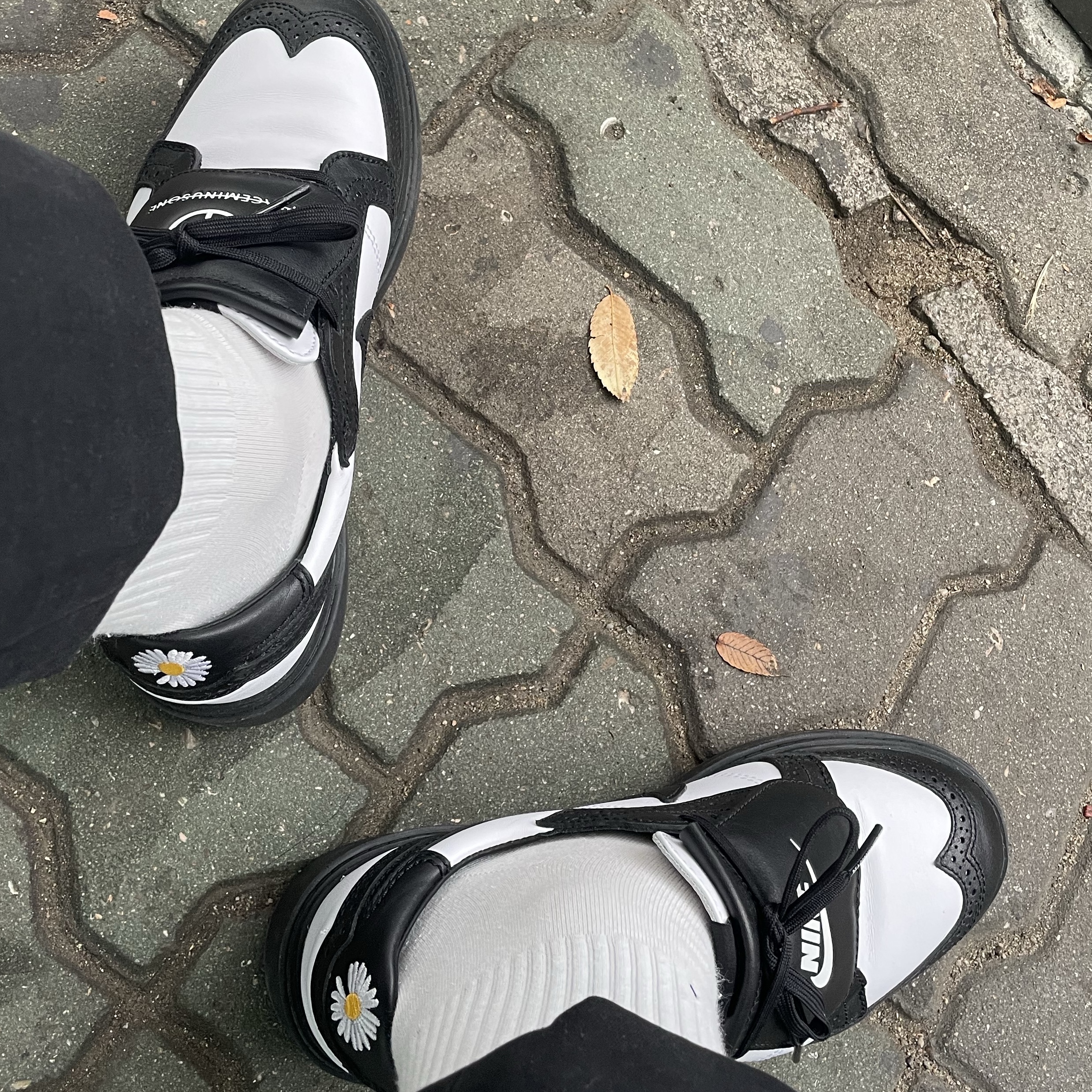 Nike x Peaceminusone Kwondo1 Black and White 착용 스타일