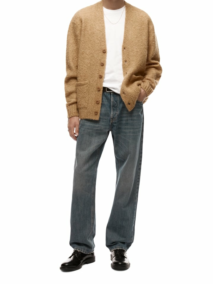 AMI Tapered Fit Jeans Used Black, Zara Square Toe Shoes Black 착용 스타일