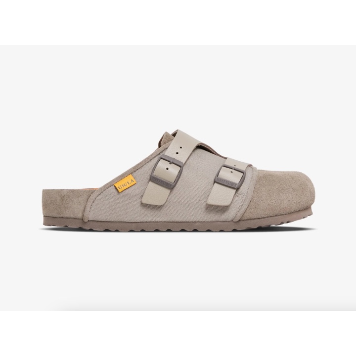 Birkenstock x Union 1774 Bimshire EXQ Beige Taupe - Narrow, Birkenstock x Union 1774 Bimshire EXQ Shadow Gray - Narrow 착용 스타일 - 2
