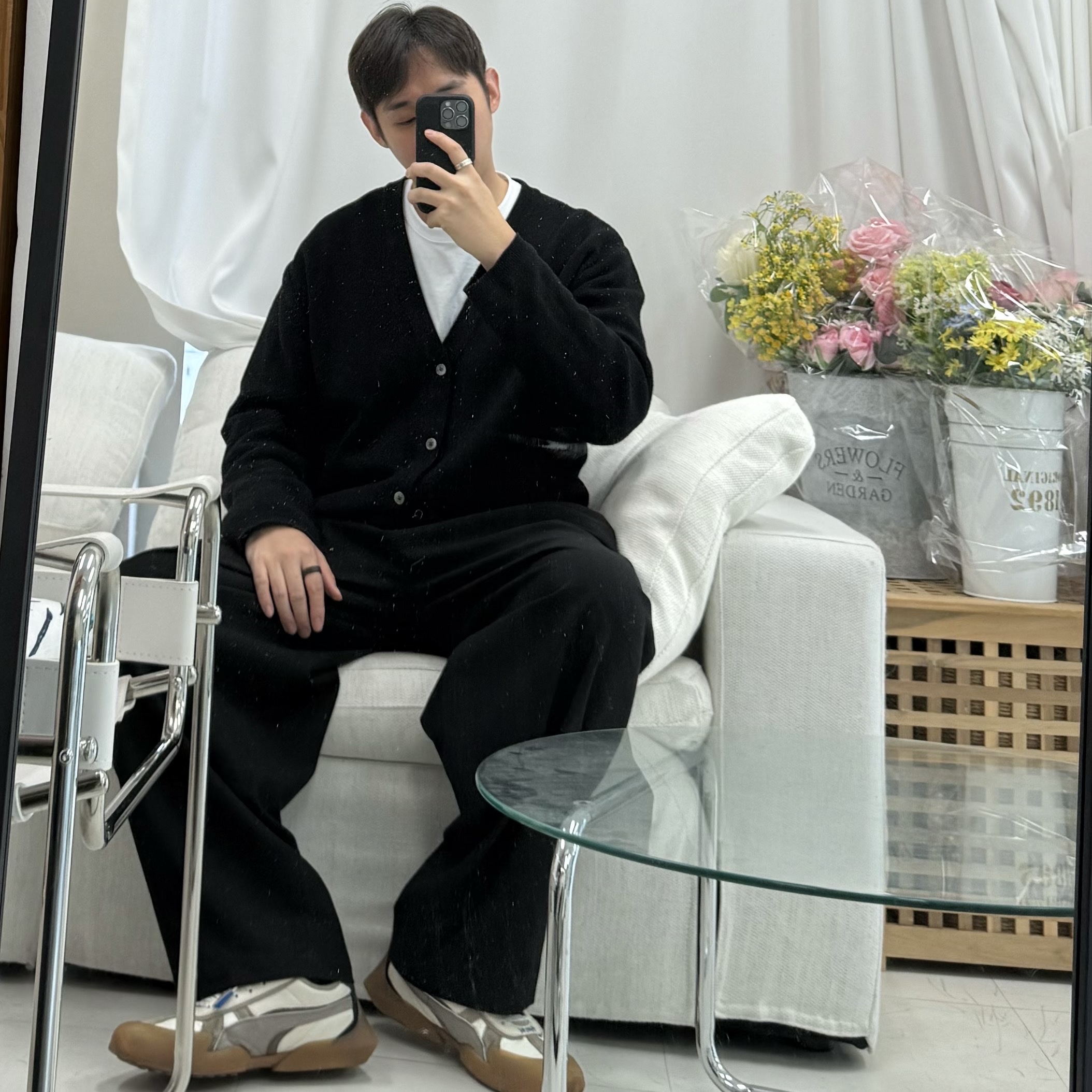 Puma x Ader Error Vaderon White 착용 스타일