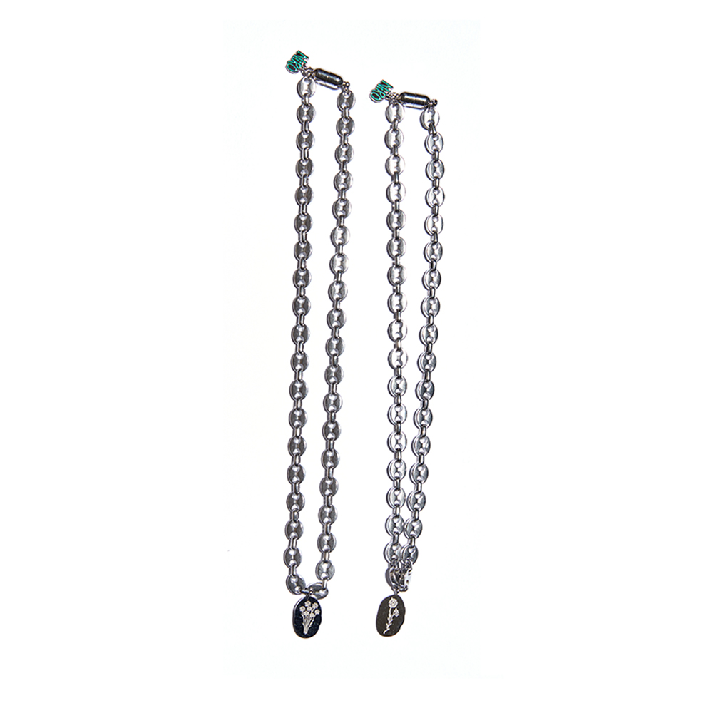 니로 세렌디피티 에잇체인 벌쓰 플라워 네크리스(NiRO.SERENDiPiTY Birth Flower Eight Chain Necklace #65) - 2