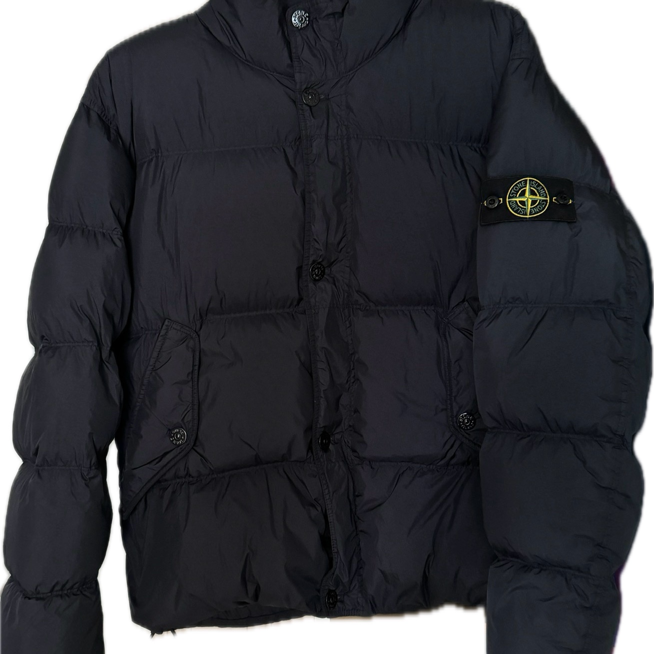 Stone Island 40123 Garment Dyed Crinkle Reps R-NY Down Jacket Navy Blue - 24FW 착용 스타일 - 2