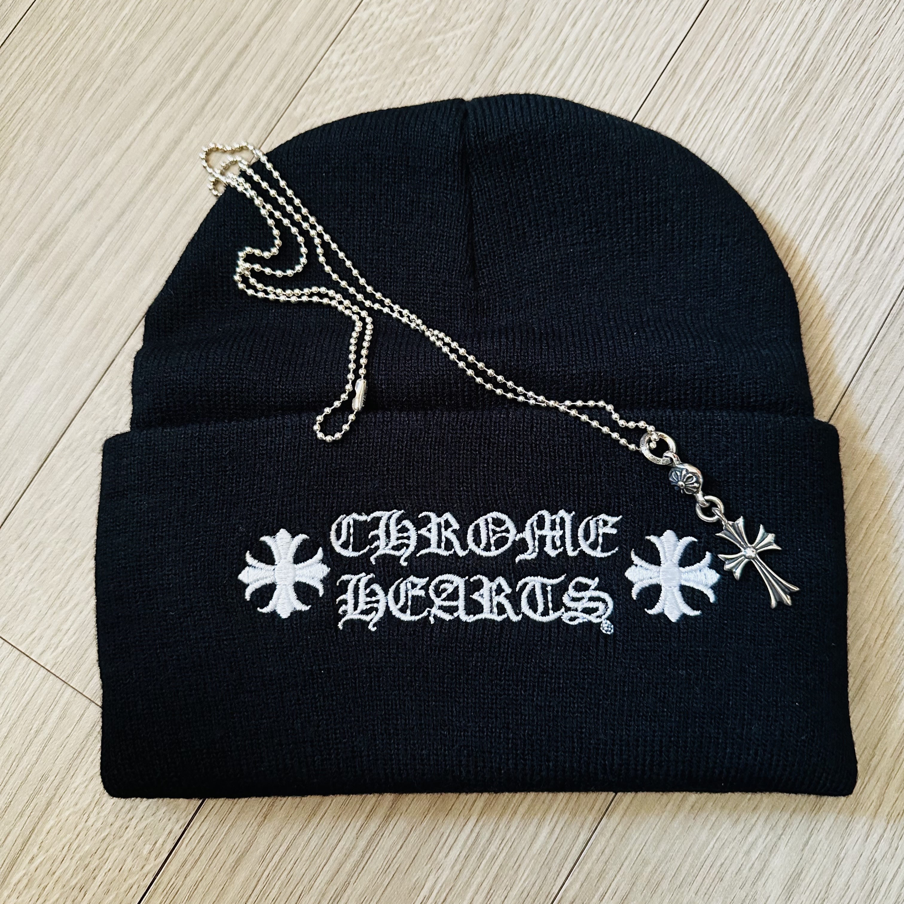 Chrome Hearts Logo Beanie Black 착용 스타일