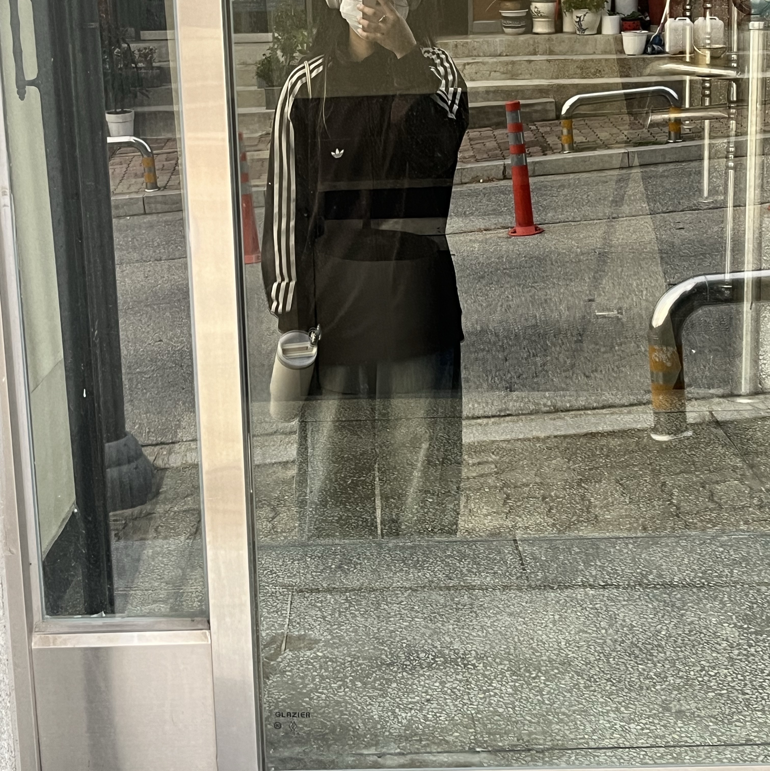 Adidas Originals Track Jacket Gender Neutral Dark Brown Wonder White - KR Sizing 착용 스타일