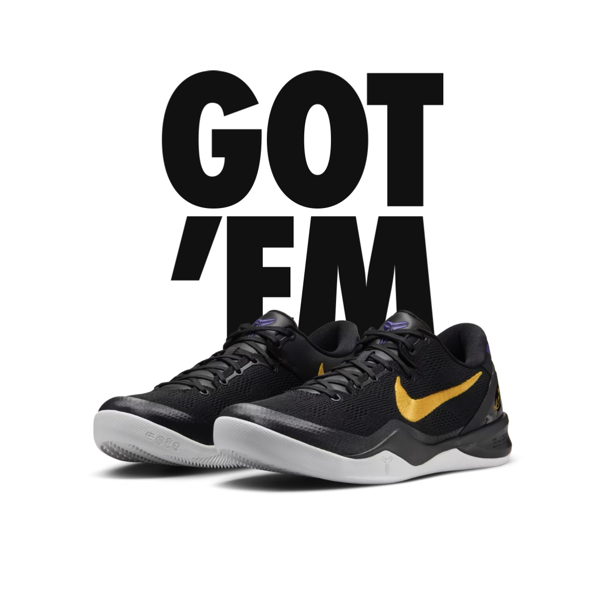 Nike Kobe 8 Protro Black and University Gold 착용 스타일