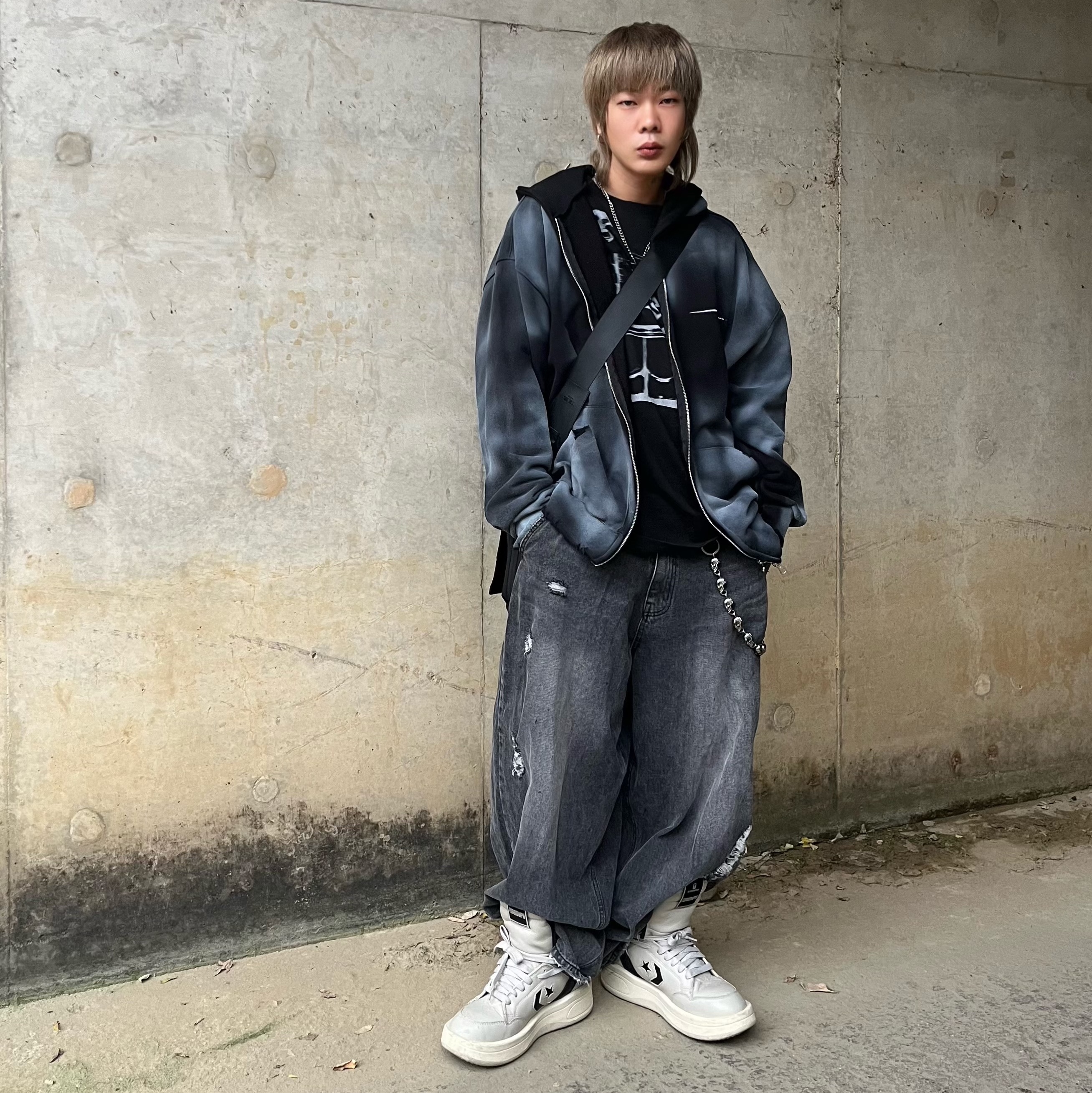 Converse x Drkshdw Turbowpn Pelican 착용 스타일 - 1