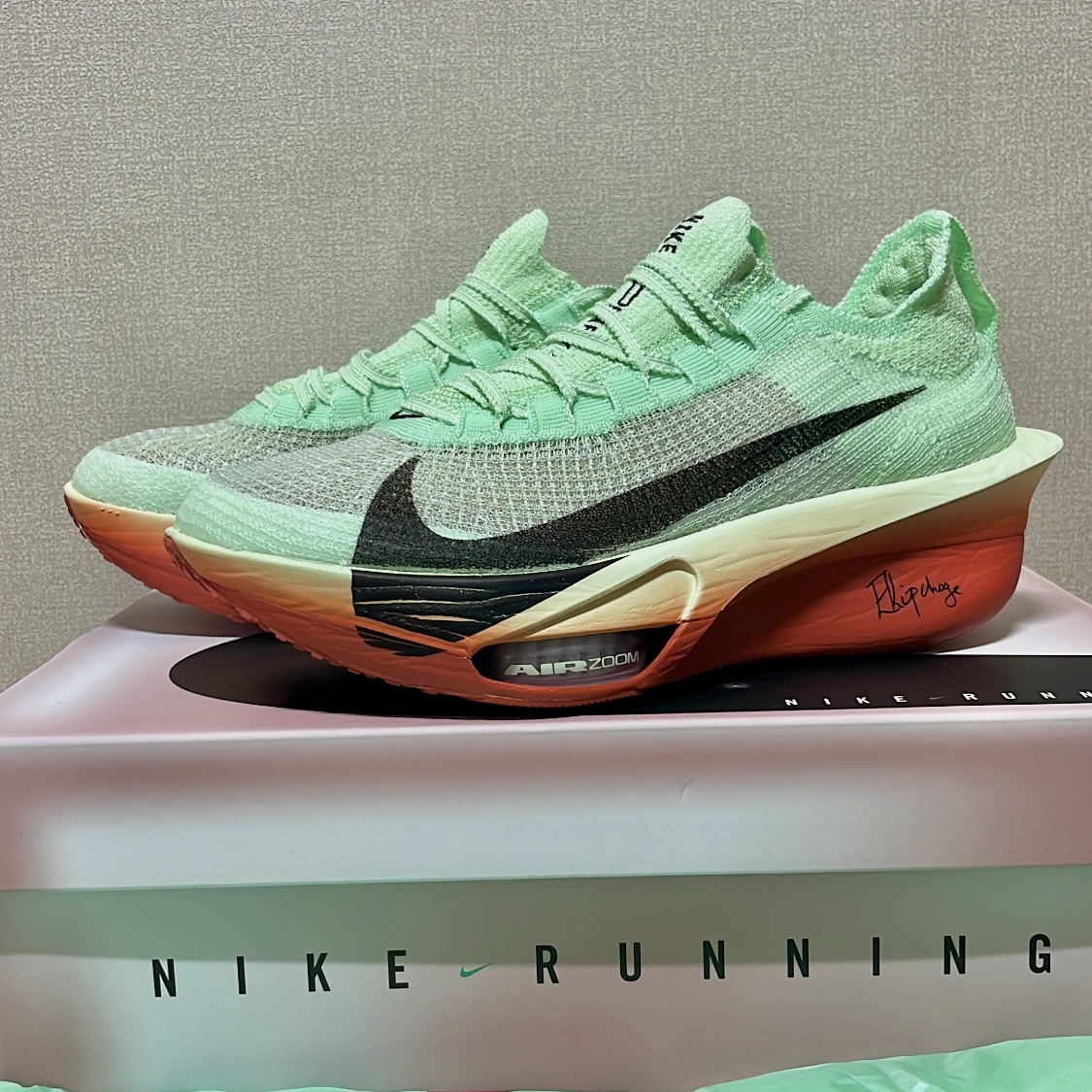 Nike Air Zoom Alphafly Next% 3 Eliud Kipchoge 착용 스타일