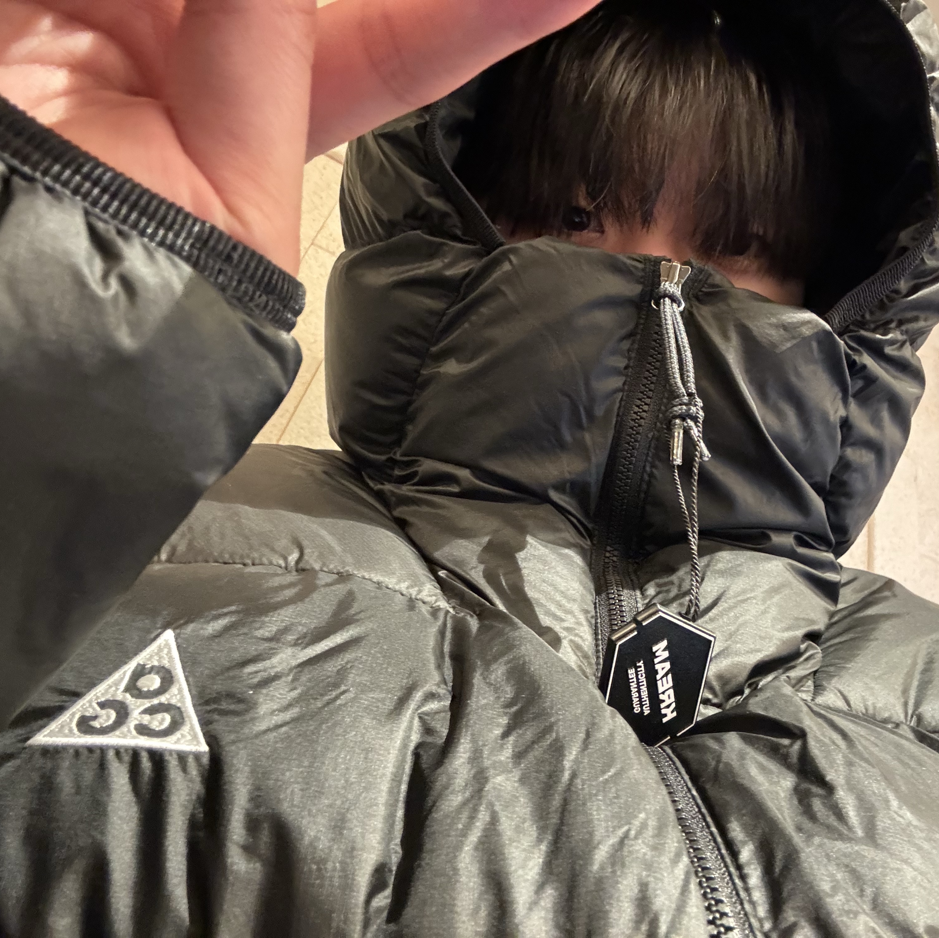 Nike ACG Therma-Fit ADV Lunar Lake Puffer Jacket Black - Asia 착용 스타일