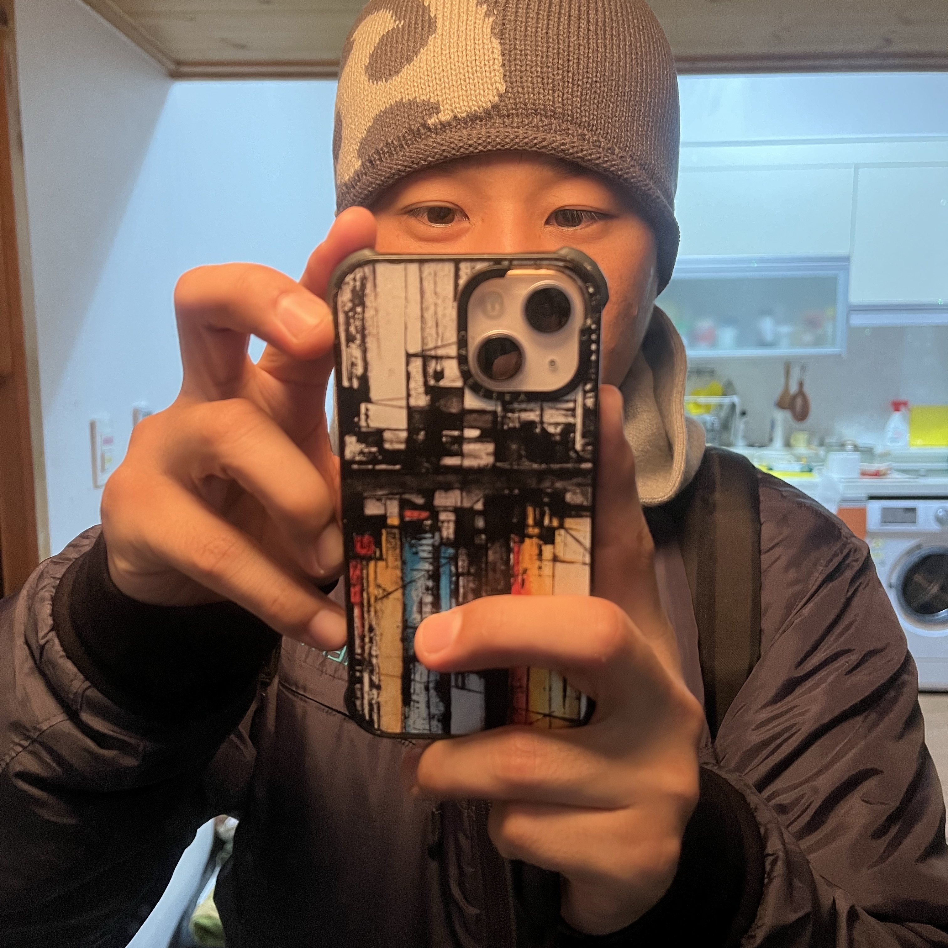 Sansan Gear Logo Beanie Charcoal - 24SS 착용 스타일