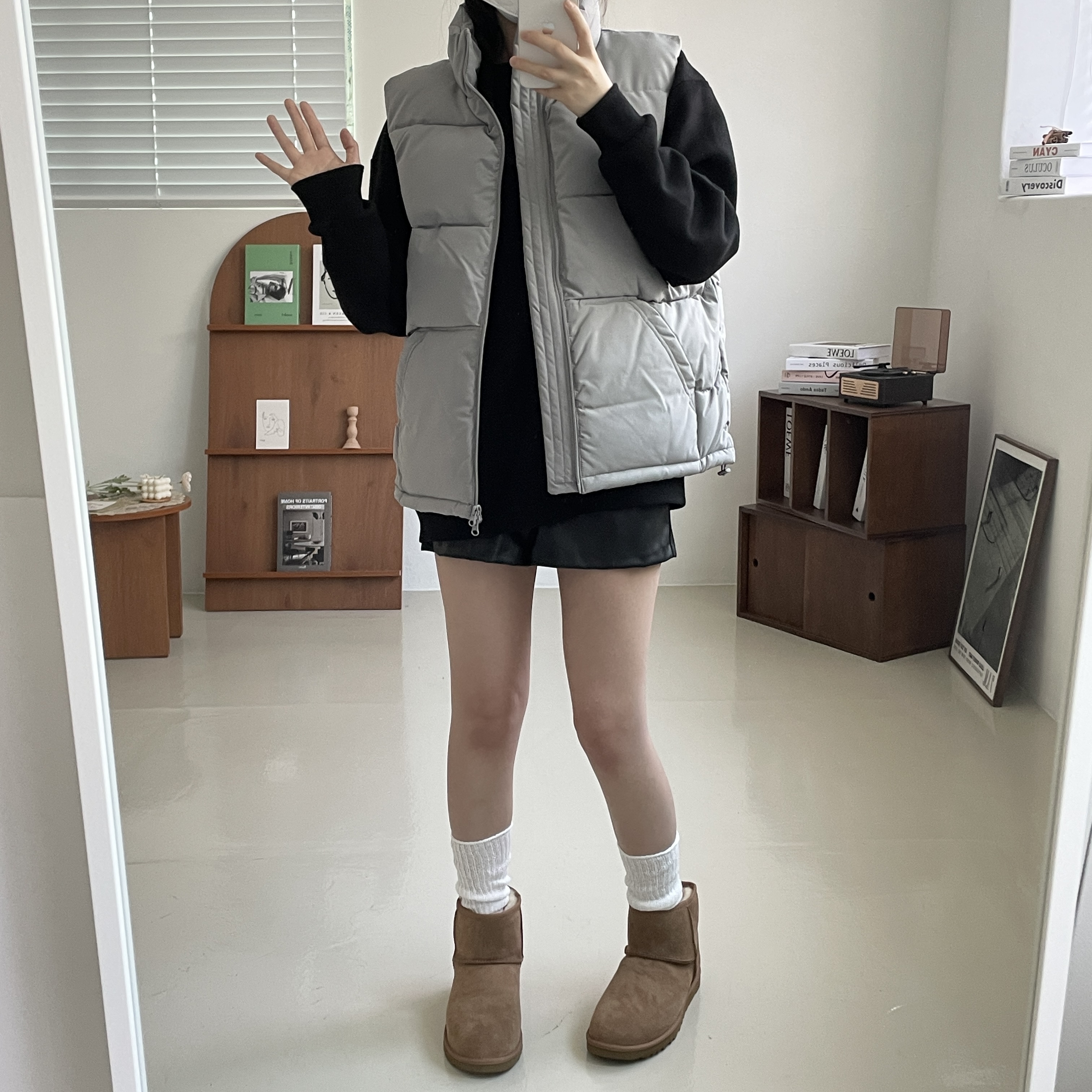 (W) UGG Classic Mini II Boots Chestnut 착용 스타일