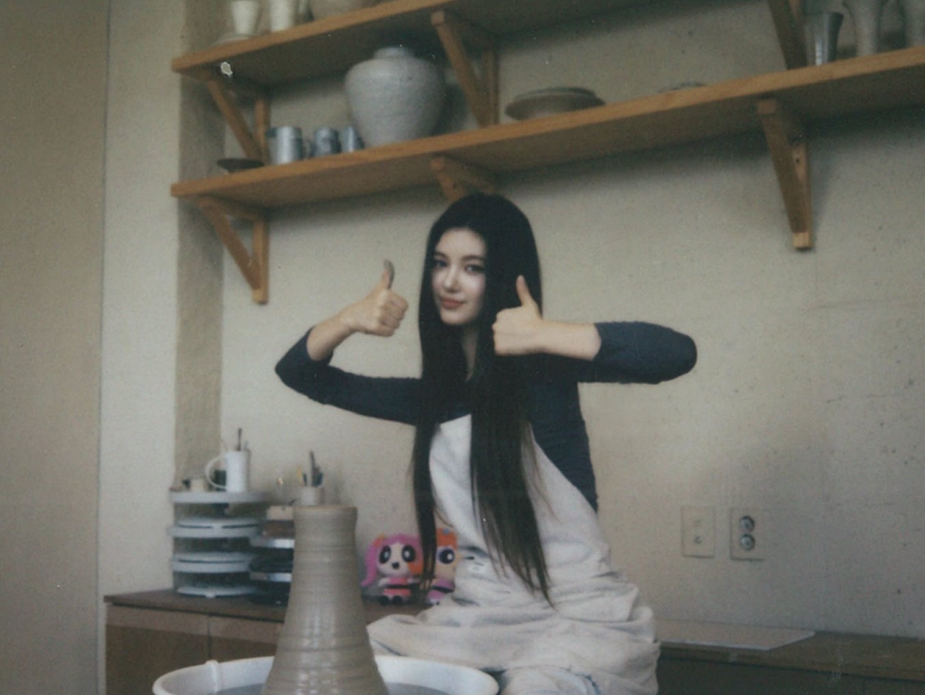 Scarpa Mojito Lake Blue - 24FW, Coyseio Draping Dress Blue Grey 착용 스타일 - 2