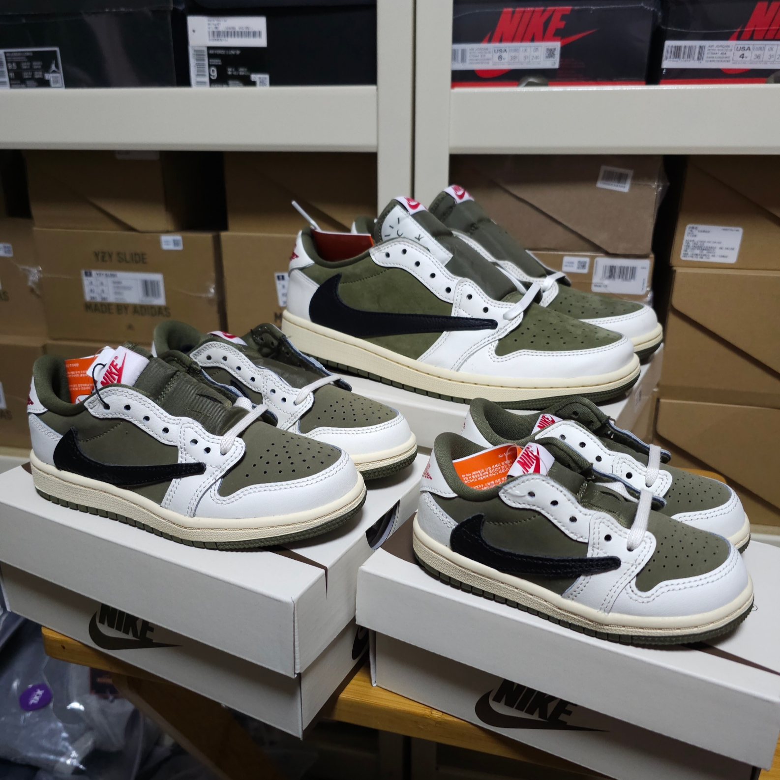 (PS) Jordan 1 x Travis Scott Retro Low OG SP Reverse Olive, Jordan 1 x Travis Scott Retro Low OG SP Reverse Olive 착용 스타일