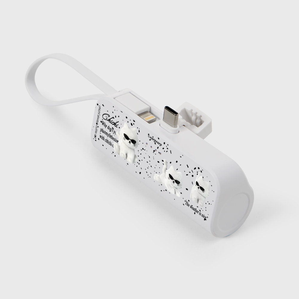 어프어프 선글라스 치치 도킹 타입 어질러리 배터리 화이트(earpearp Sunglasses Chichi Docking Type Auxiliary Battery White) - 2