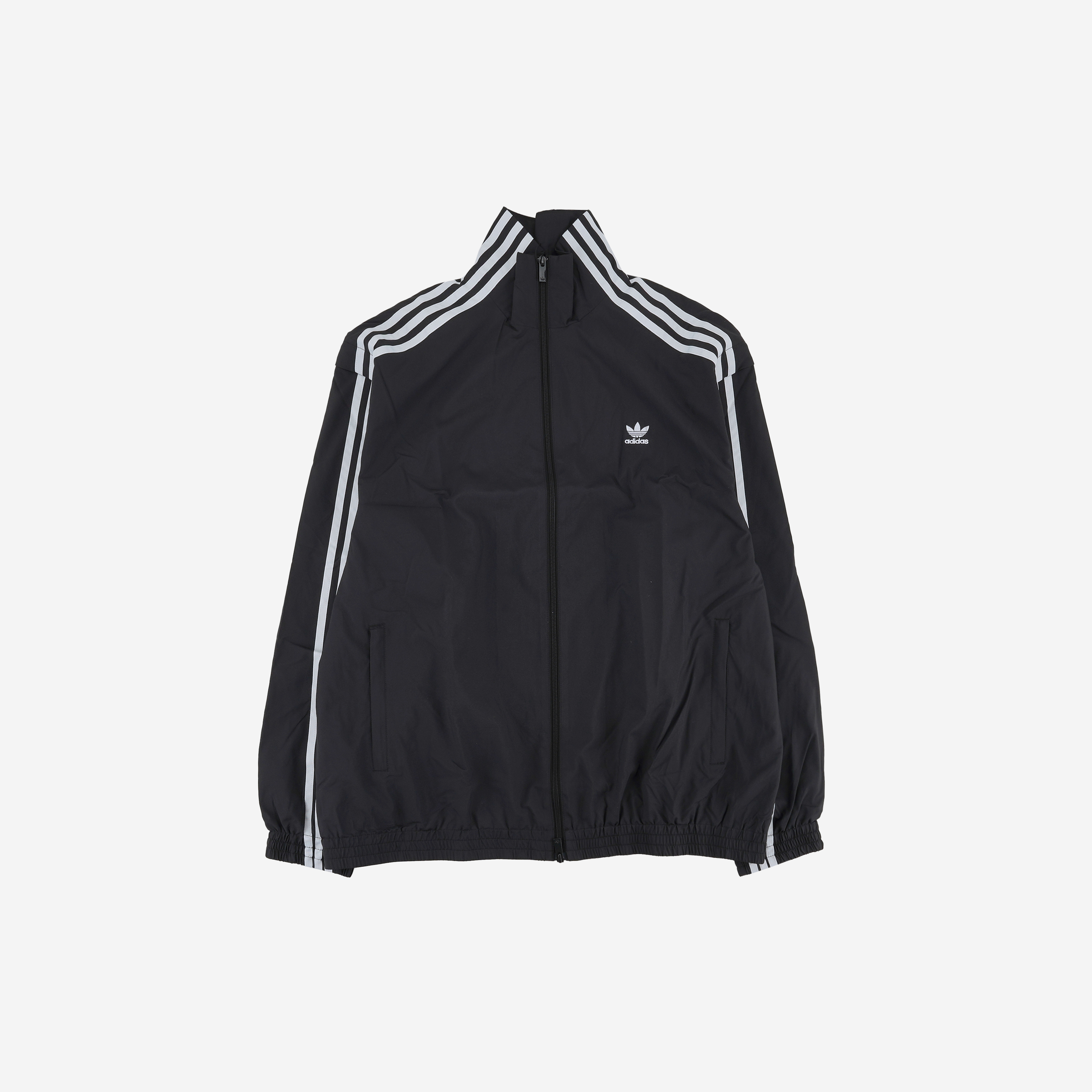 (W) Adidas Adilenium Season 2 Oversized Zip Track Top Gender Neutral Black - KR Sizing