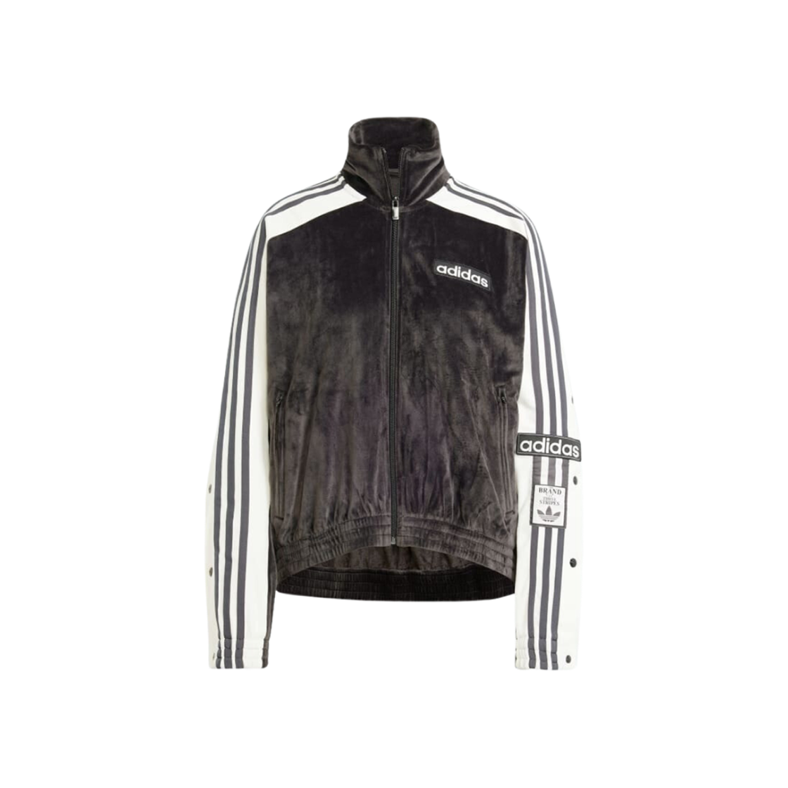 ★人気★ Adidas Adibreak Belour Track Top Black (W) W) 아디다스 아디브레이크 벨루어 트랙탑 블랙 - KR 사이즈